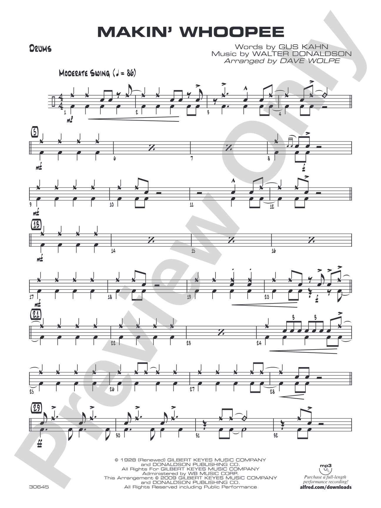 Makin' Whoopee: Drums