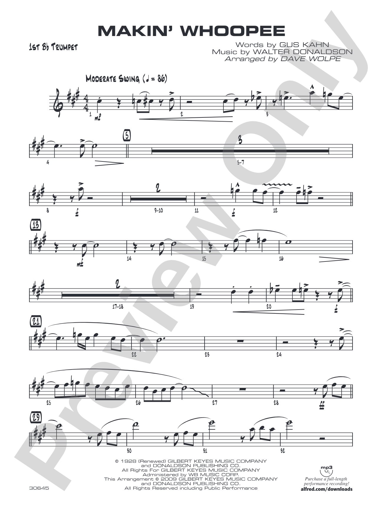 Makin' Whoopee: 1st B-flat Trumpet