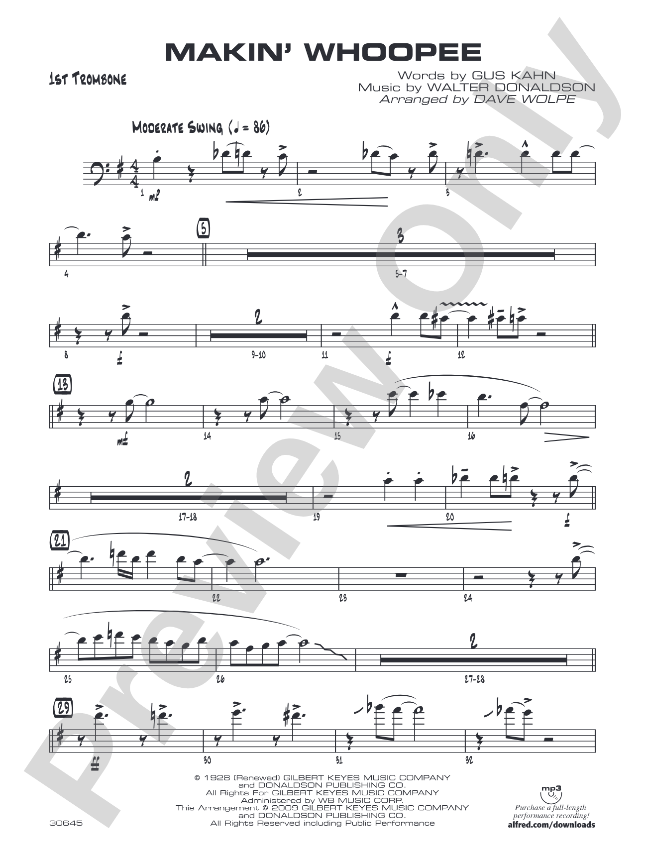 Makin' Whoopee: 1st Trombone