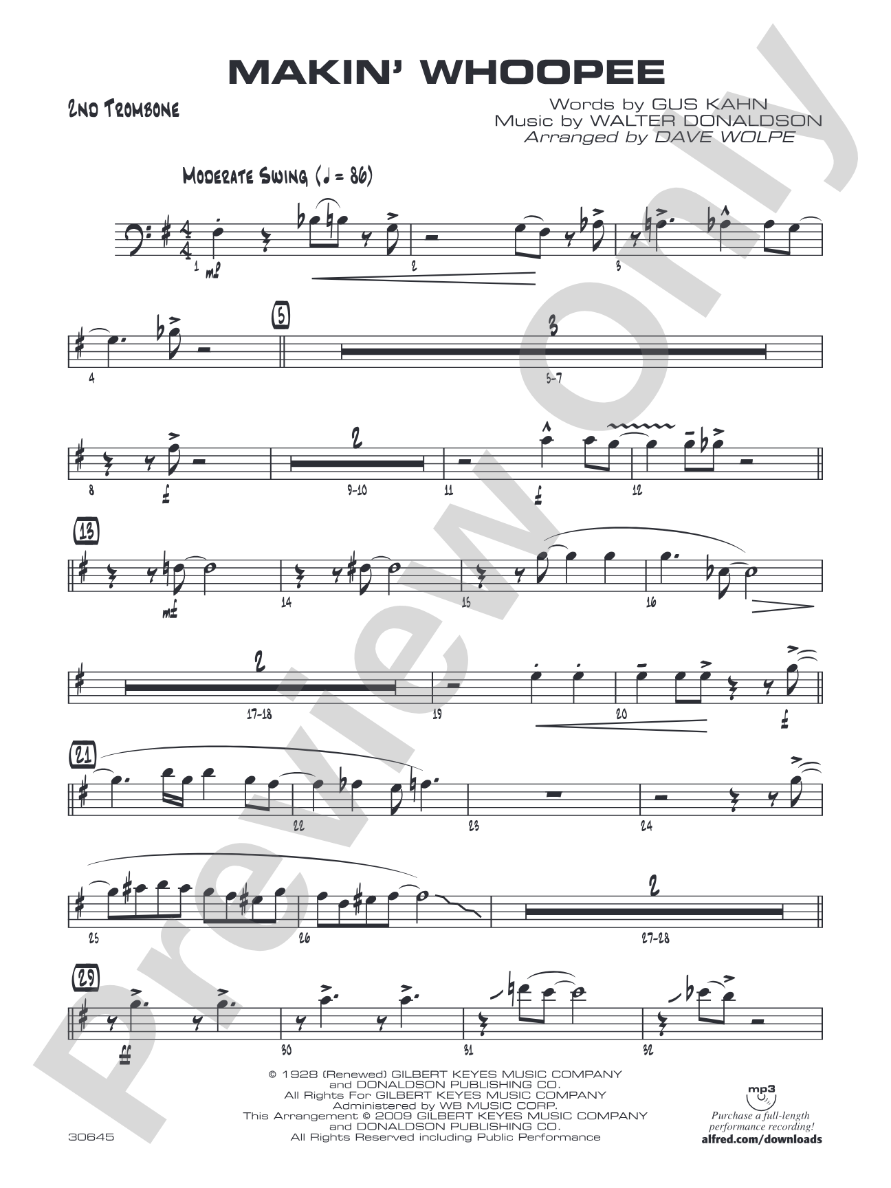 Makin' Whoopee: 2nd Trombone
