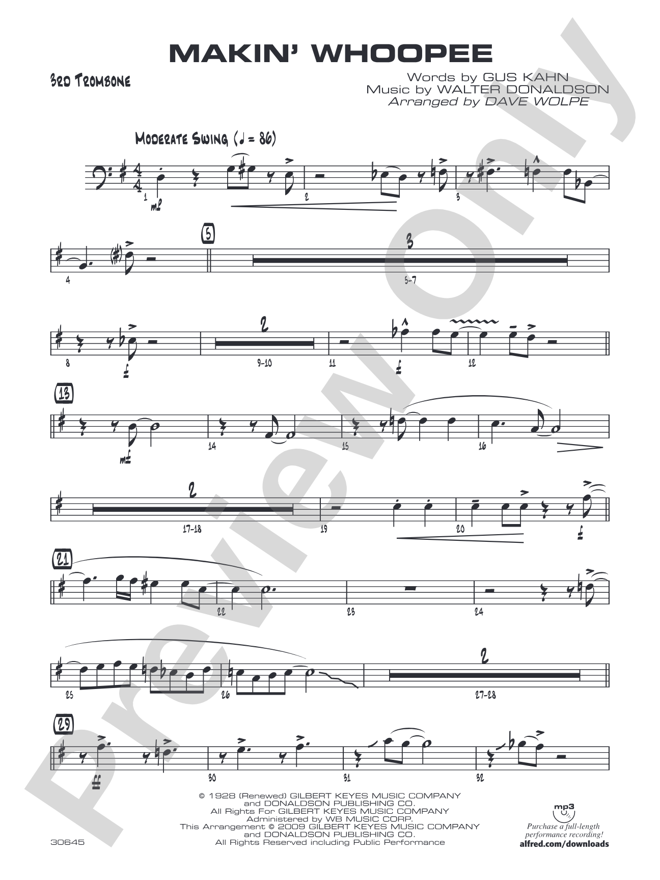 Makin' Whoopee: 3rd Trombone