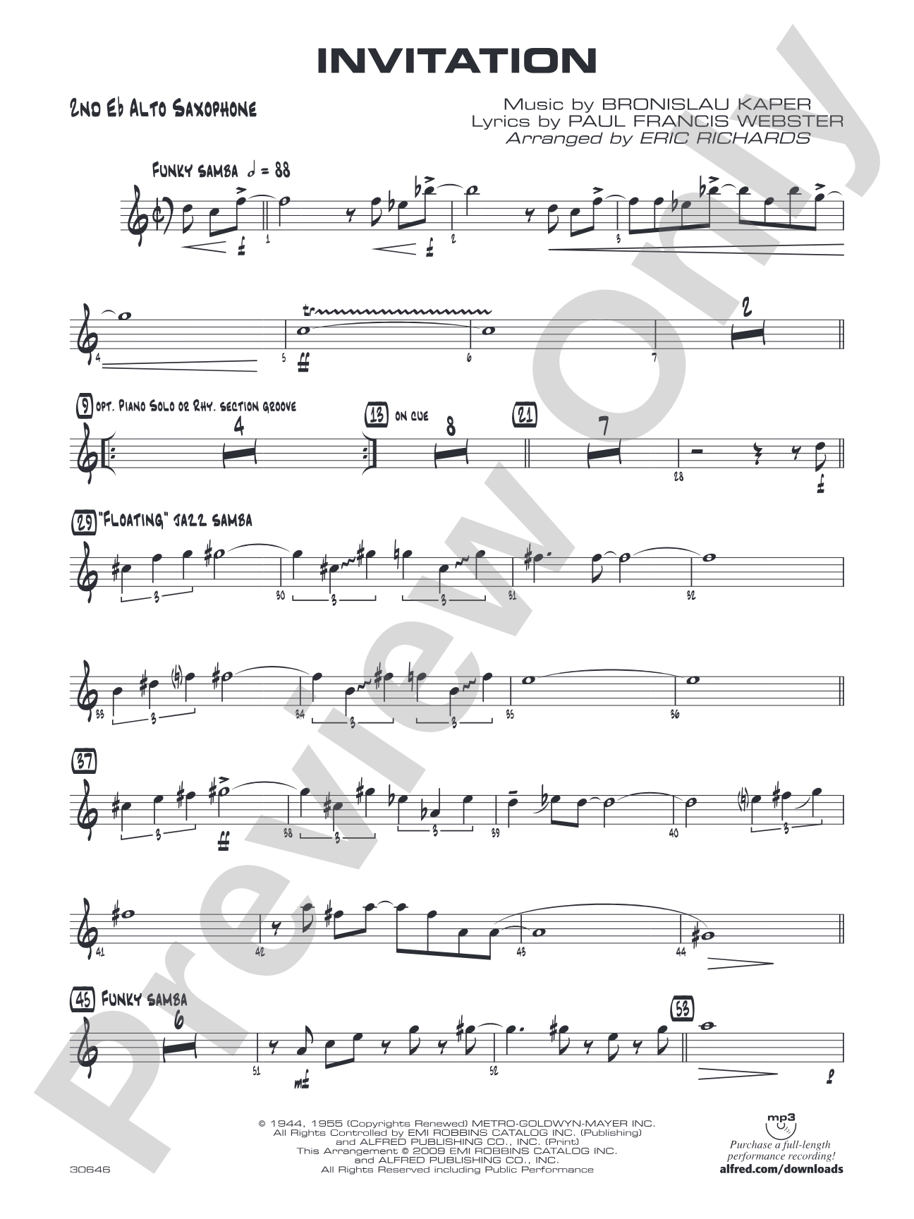 Invitation: 2nd E-flat Alto Saxophone