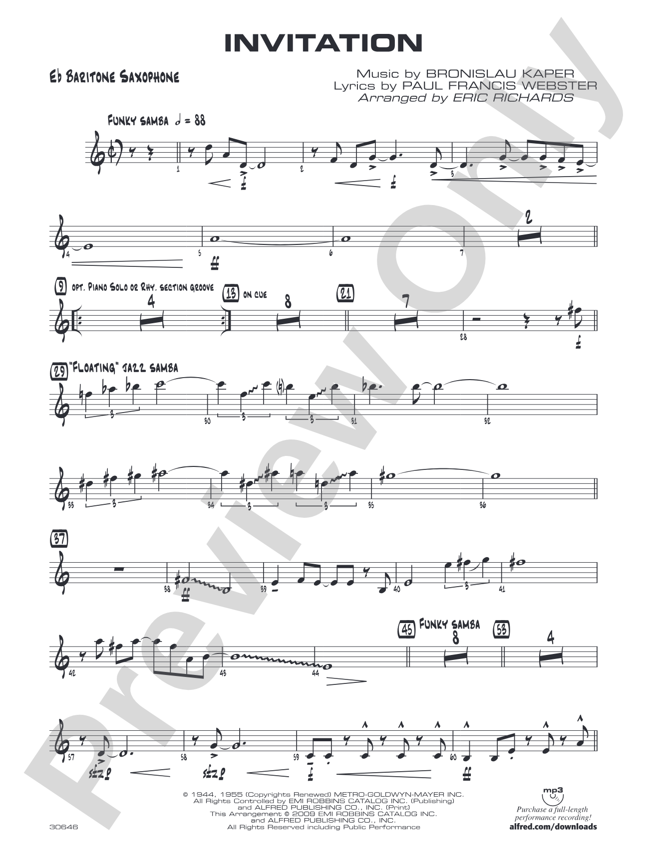 Invitation: E-flat Baritone Saxophone