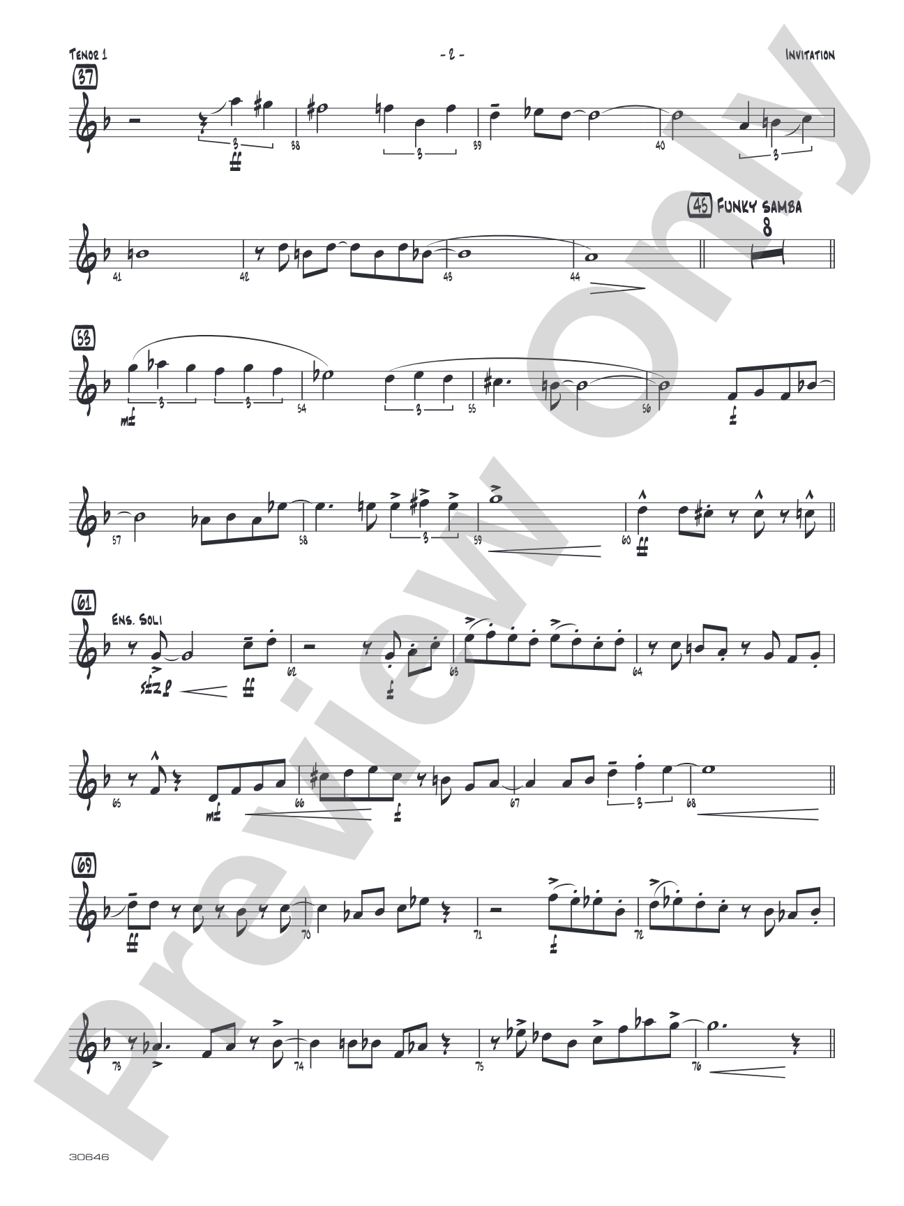 Invitation: B-flat Tenor Saxophone