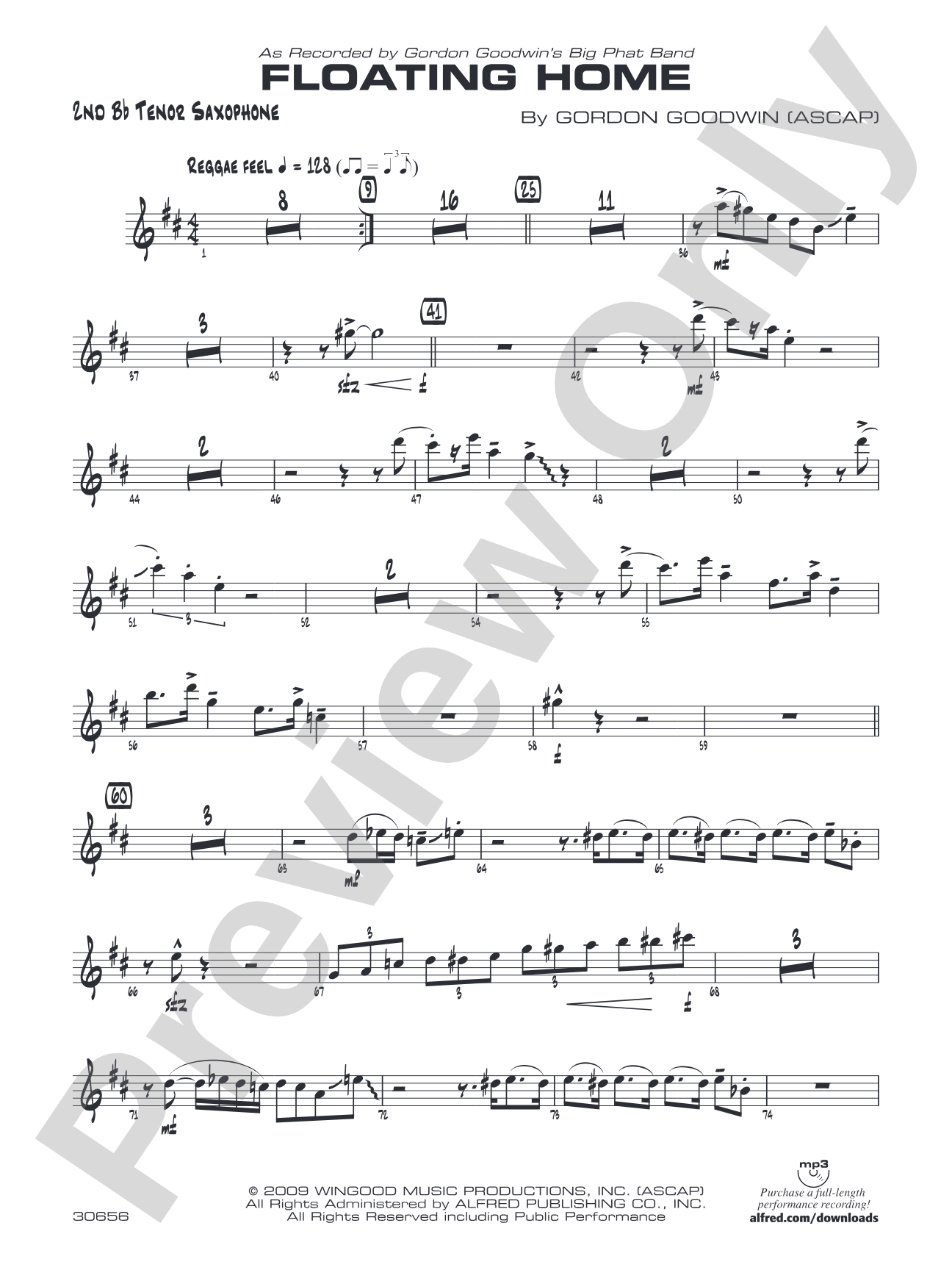 Floating Home: 2nd B-flat Tenor Saxophone