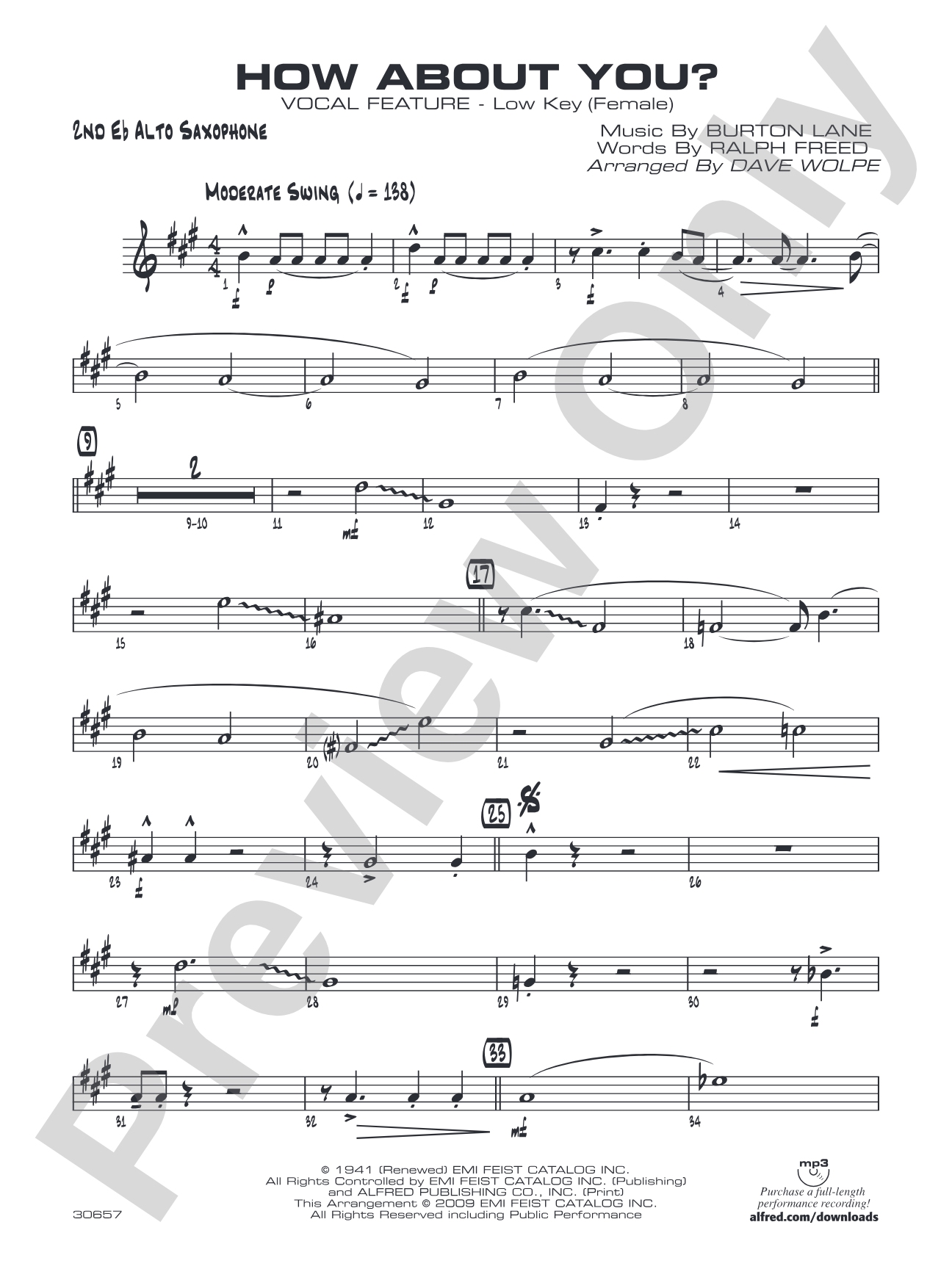 How About You?: 2nd E-flat Alto Saxophone