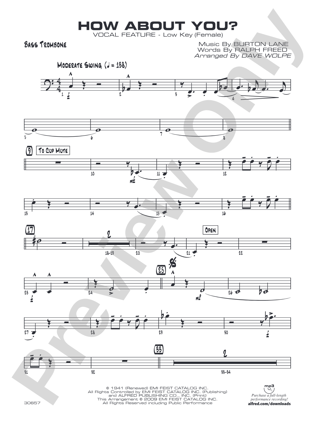 How About You?: Bass Trombone