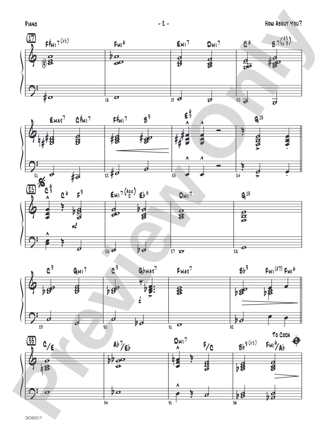 How About You?: Piano Accompaniment