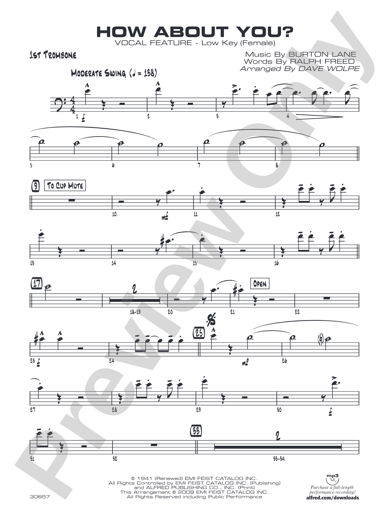 How About You?: 1st Trombone