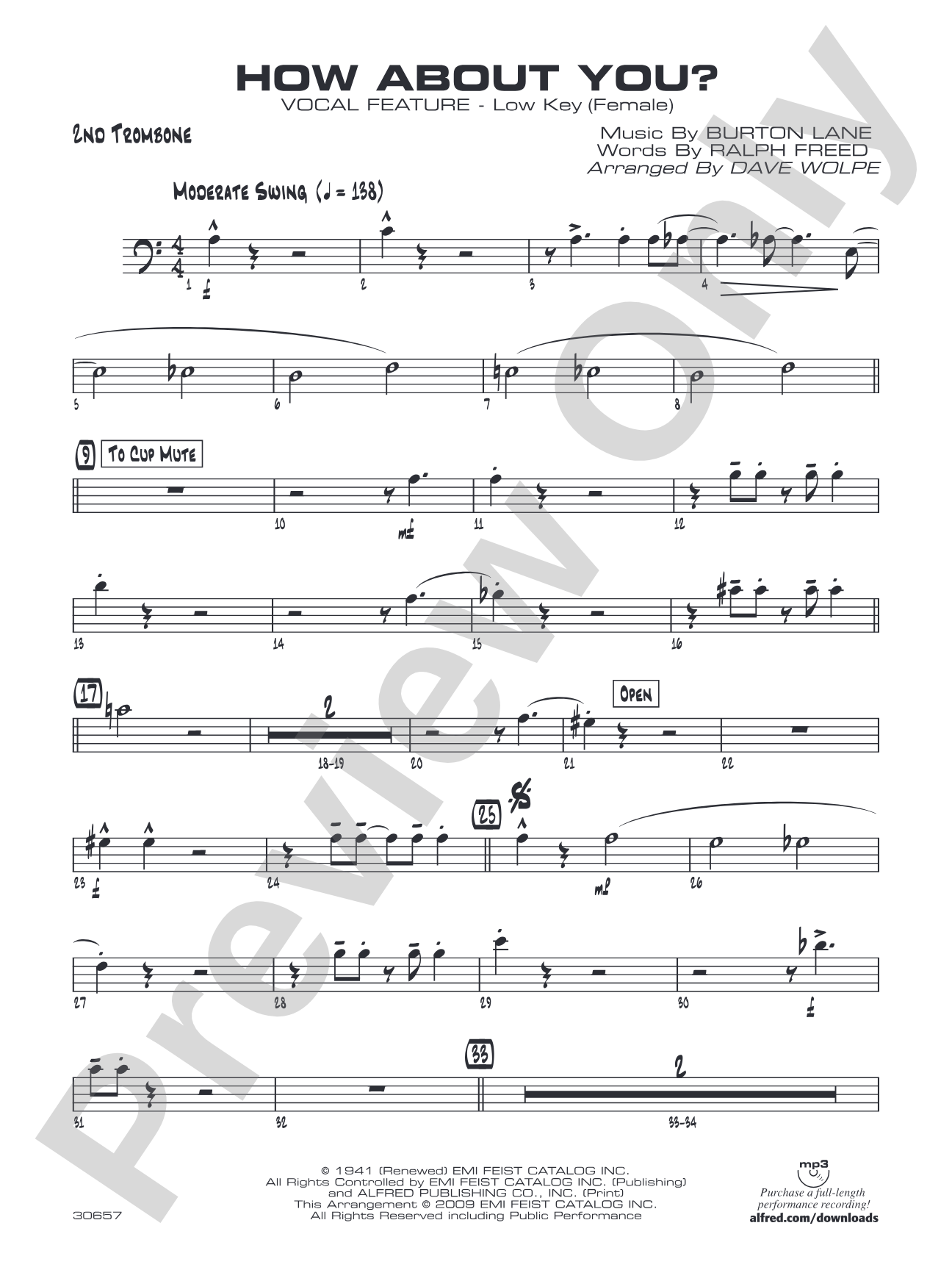 How About You?: 2nd Trombone