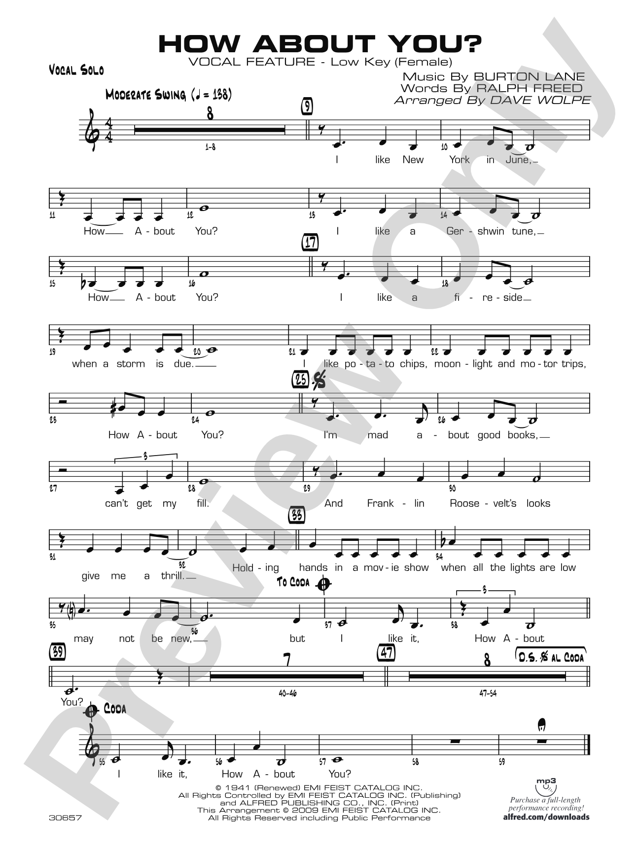 How About You?: Vocal Solo