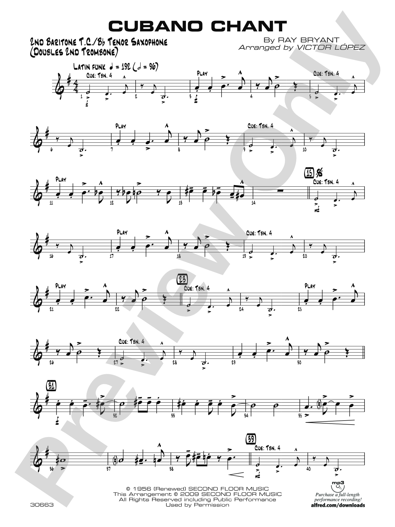 Cubano Chant: 2nd Baritone T.C.