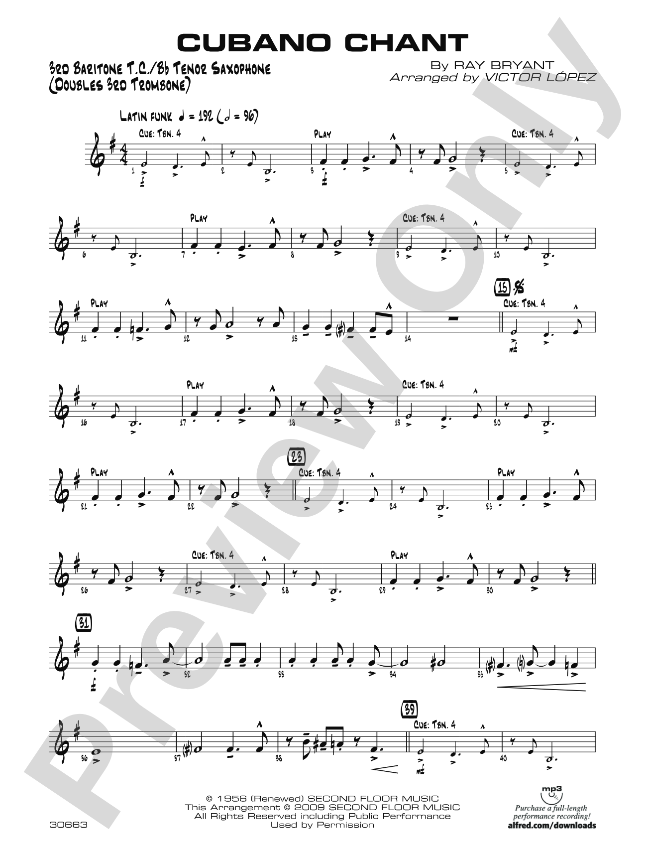 Cubano Chant: 3rd Baritone T.C.
