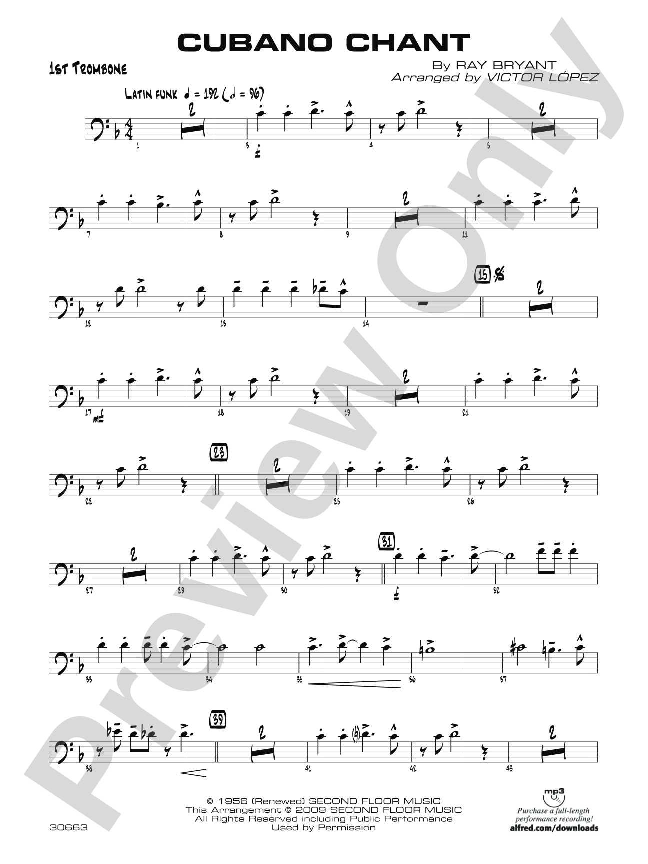 Cubano Chant: 1st Trombone