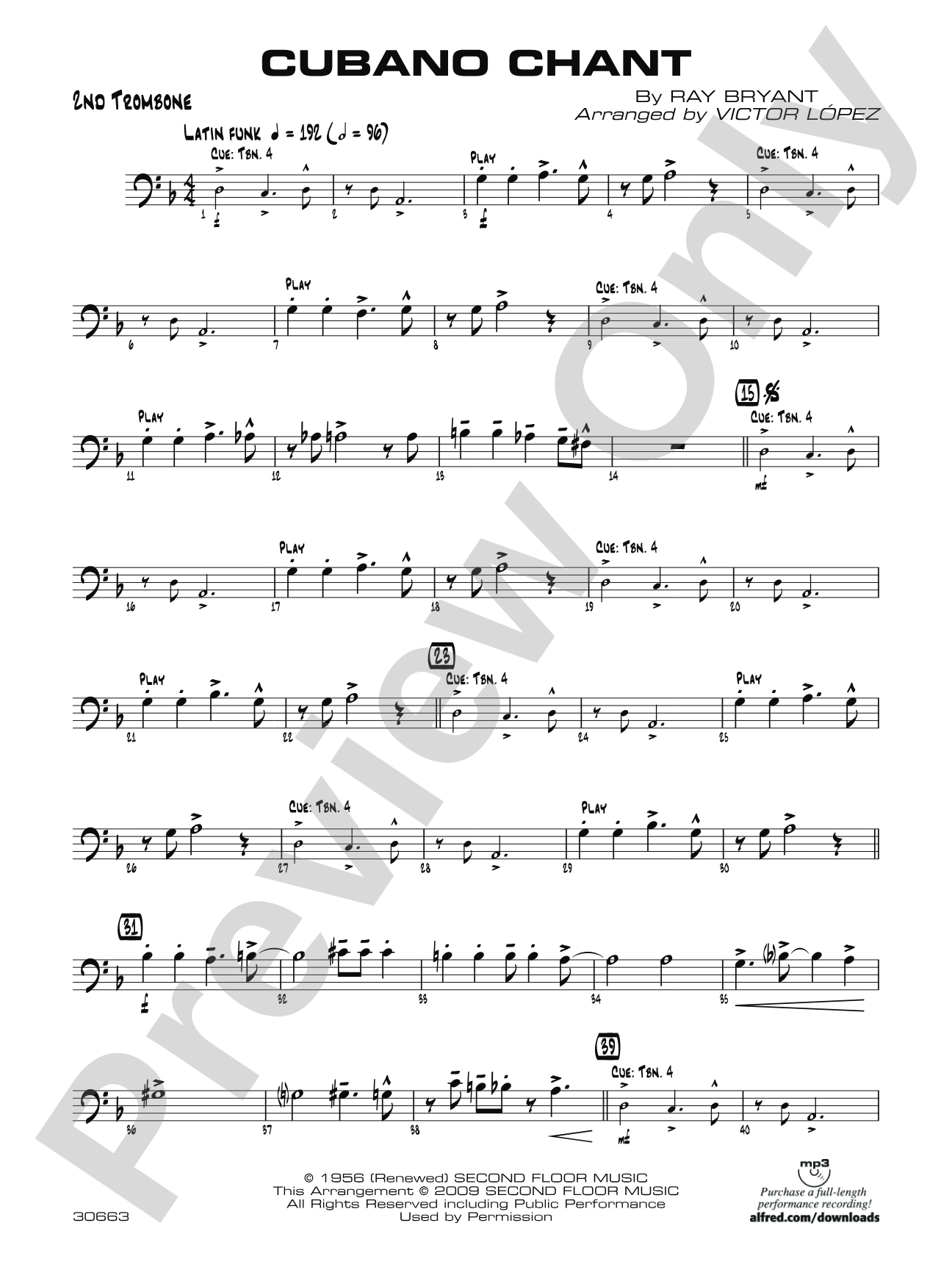 Cubano Chant: 2nd Trombone