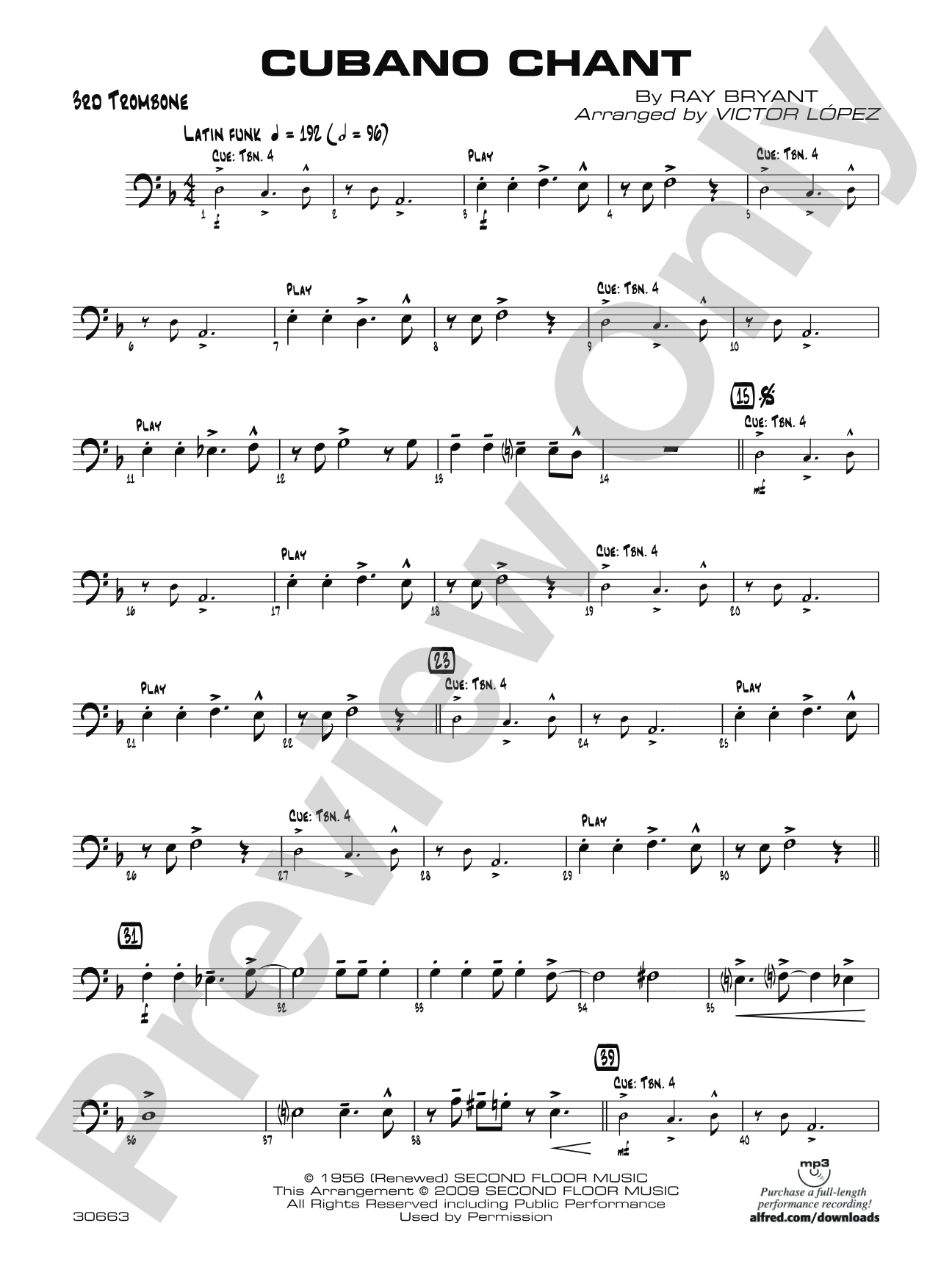 Cubano Chant: 3rd Trombone