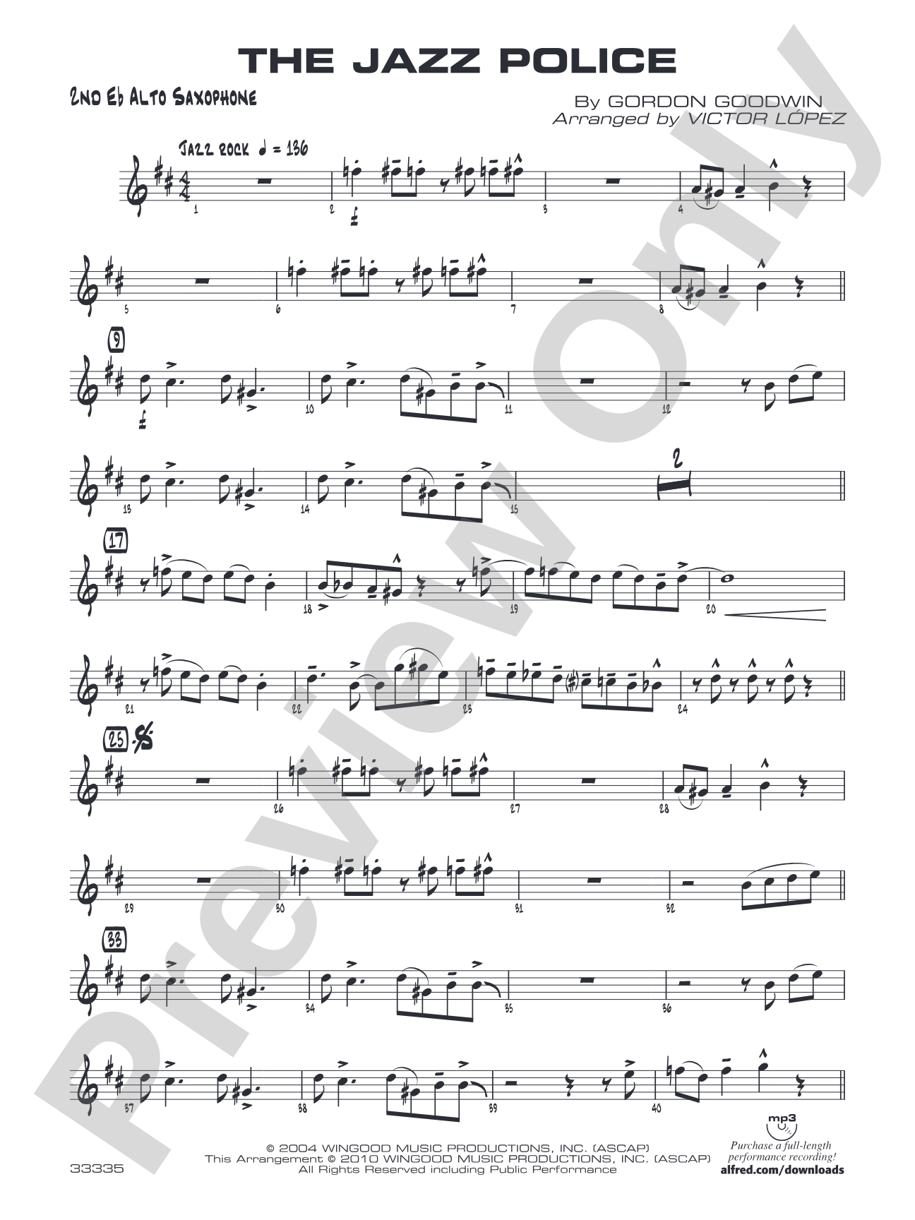 The Jazz Police: 2nd E-flat Alto Saxophone
