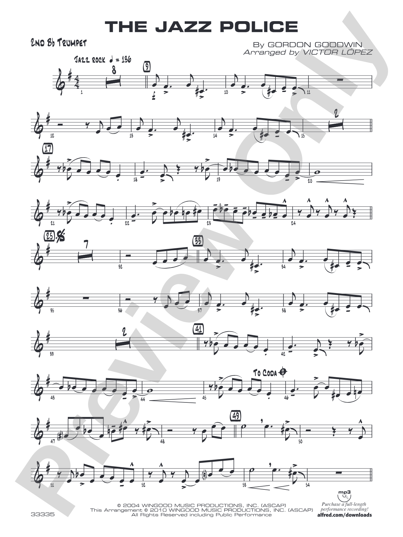 The Jazz Police: 2nd B-flat Trumpet