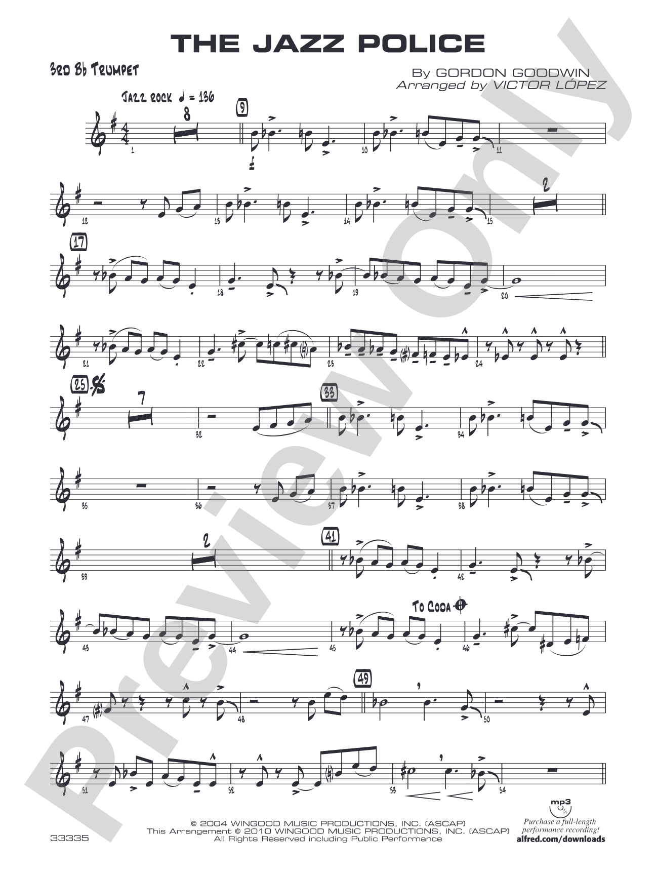 The Jazz Police: 3rd B-flat Trumpet