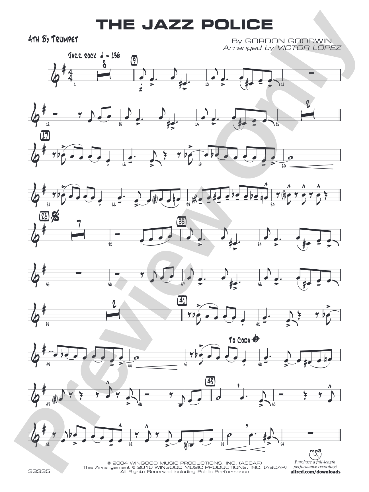 The Jazz Police: 4th B-flat Trumpet