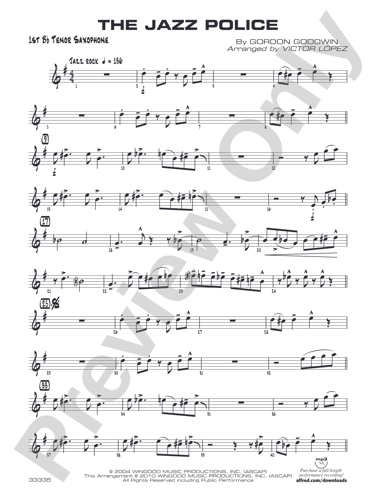 The Jazz Police: B-flat Tenor Saxophone