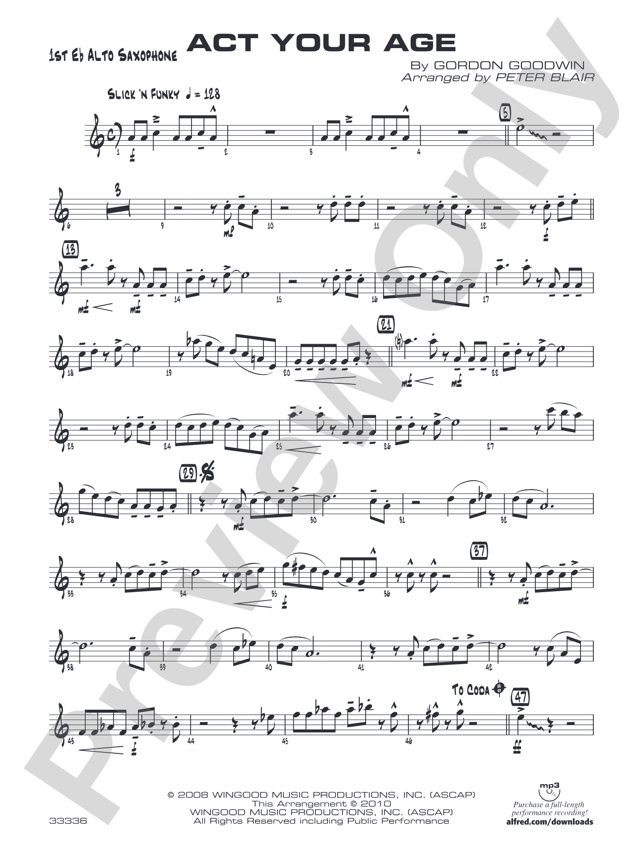 Act Your Age: E-flat Alto Saxophone