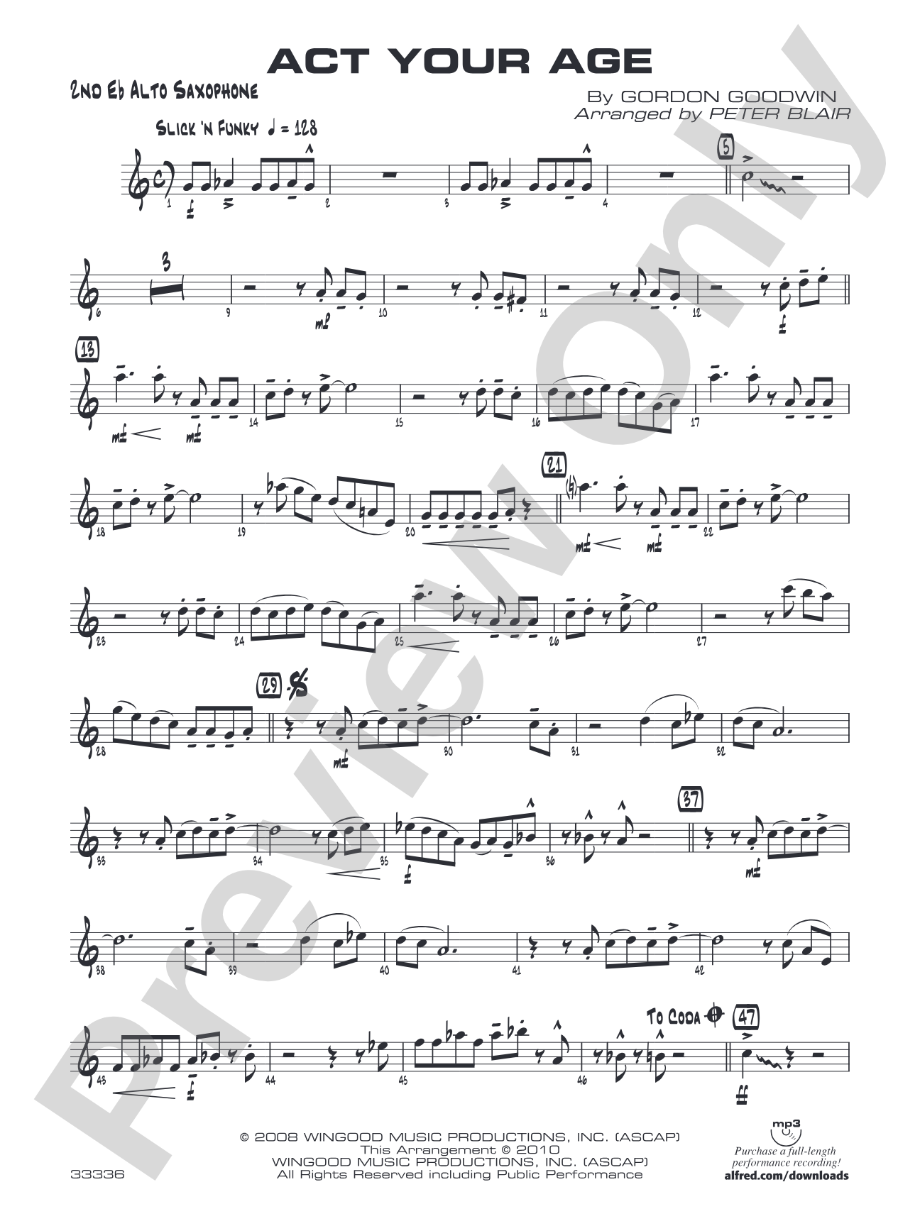 Act Your Age: 2nd E-flat Alto Saxophone
