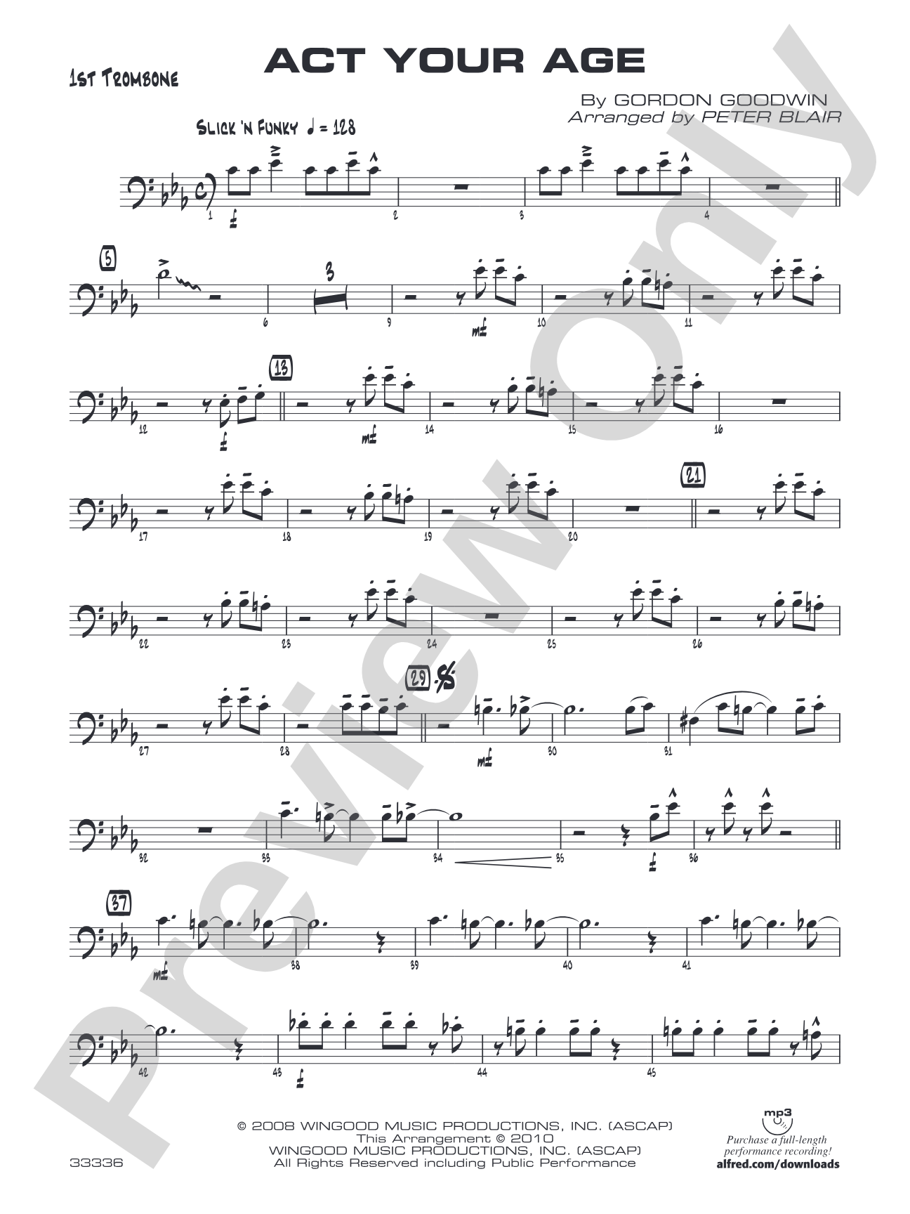 Act Your Age: 1st Trombone