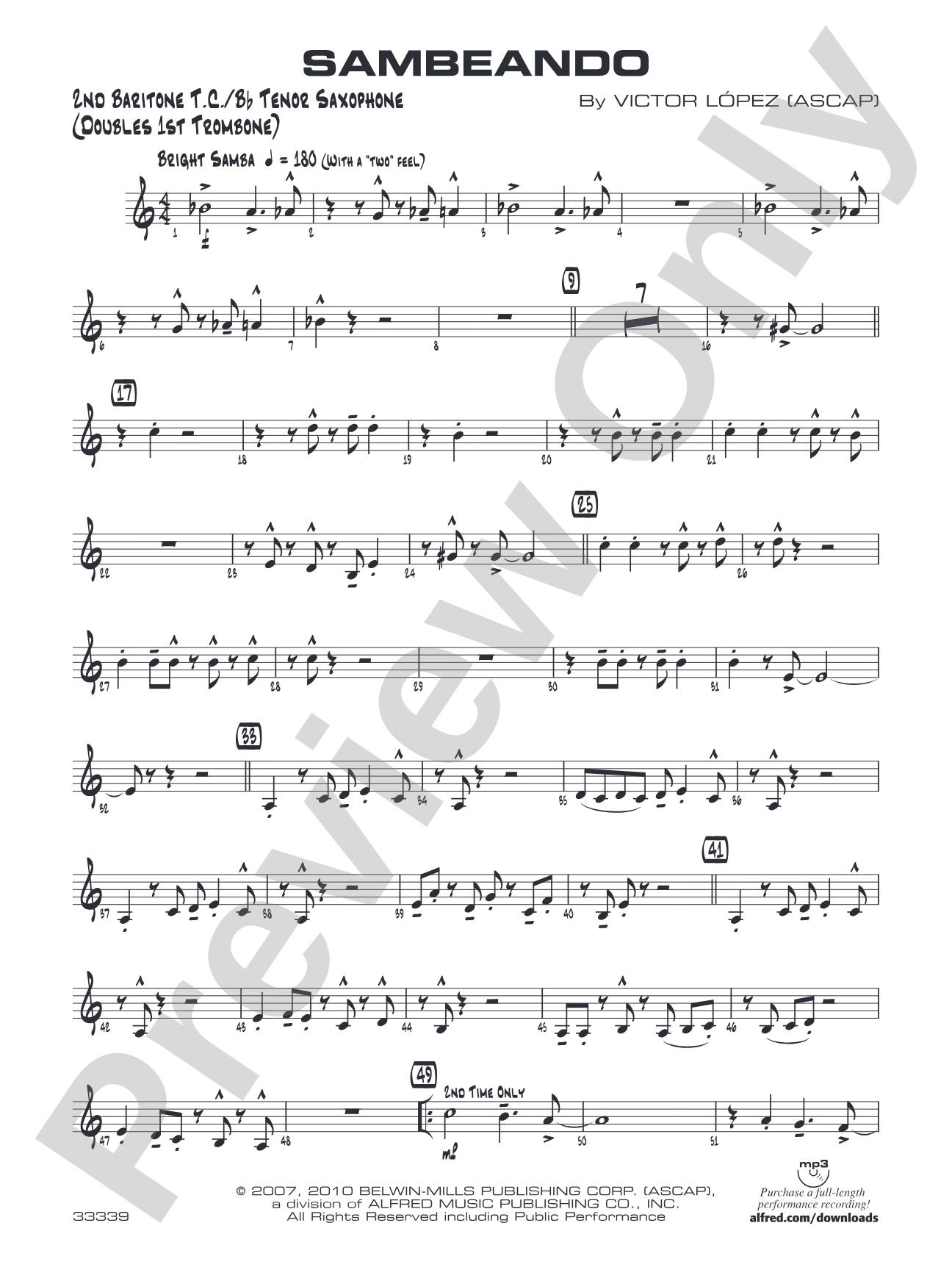 Sambeando: 2nd Baritone T.C.
