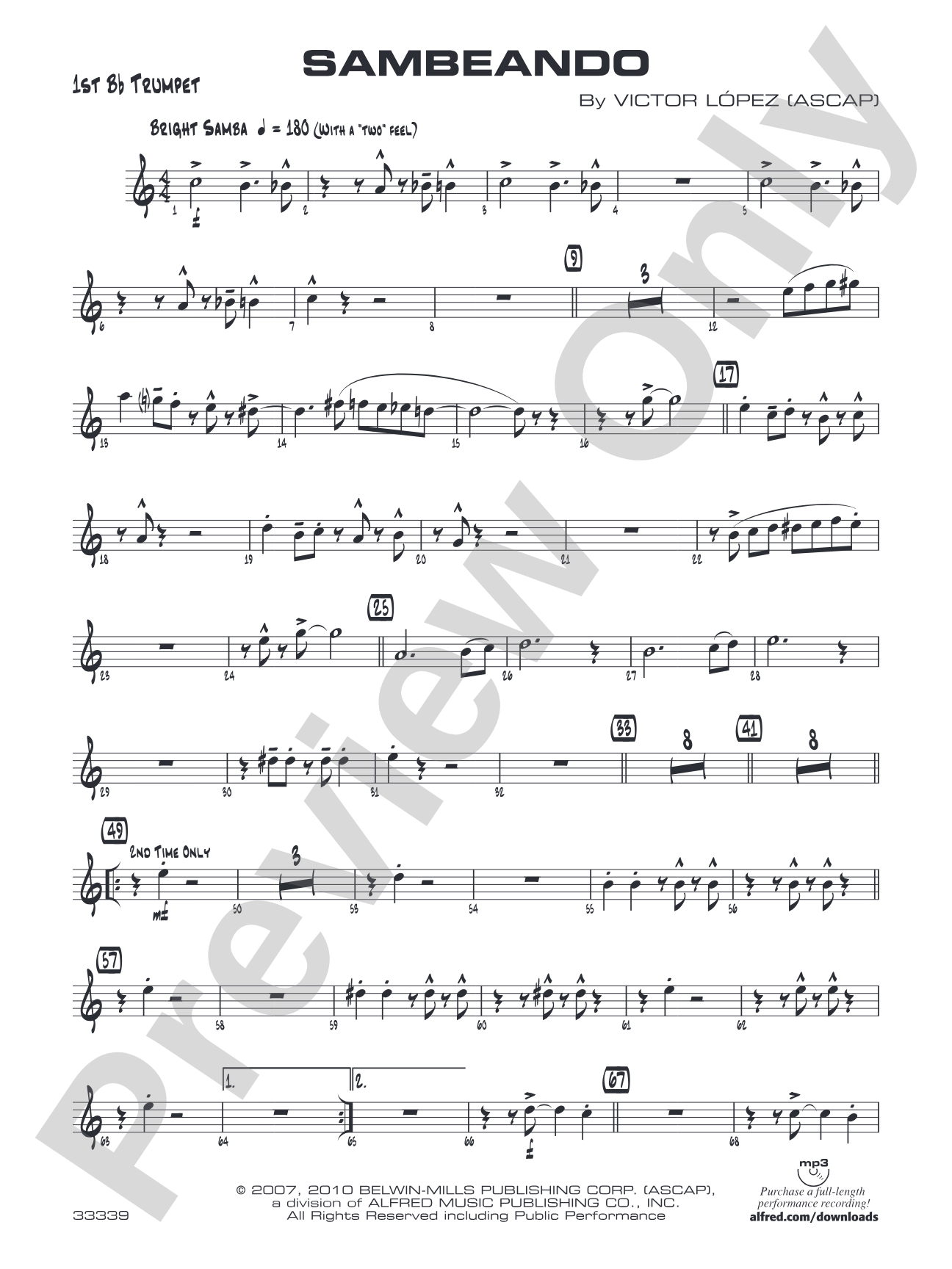 Sambeando: 1st B-flat Trumpet