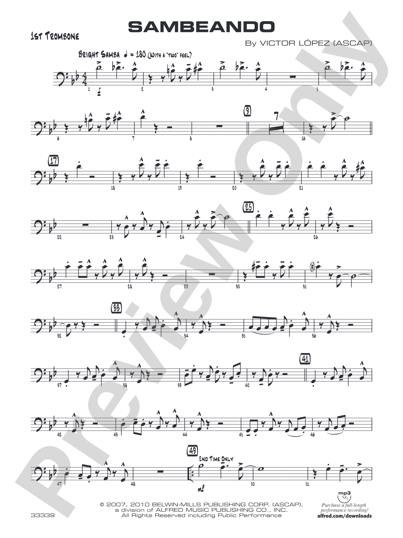 Sambeando: 1st Trombone