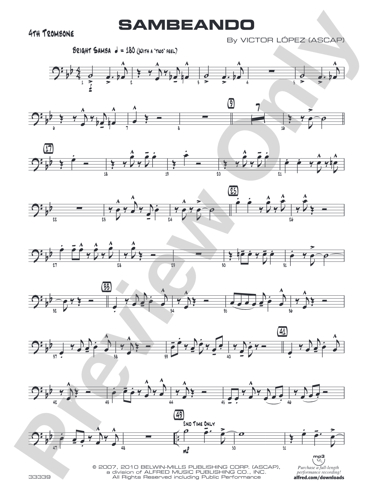 Sambeando: 4th Trombone