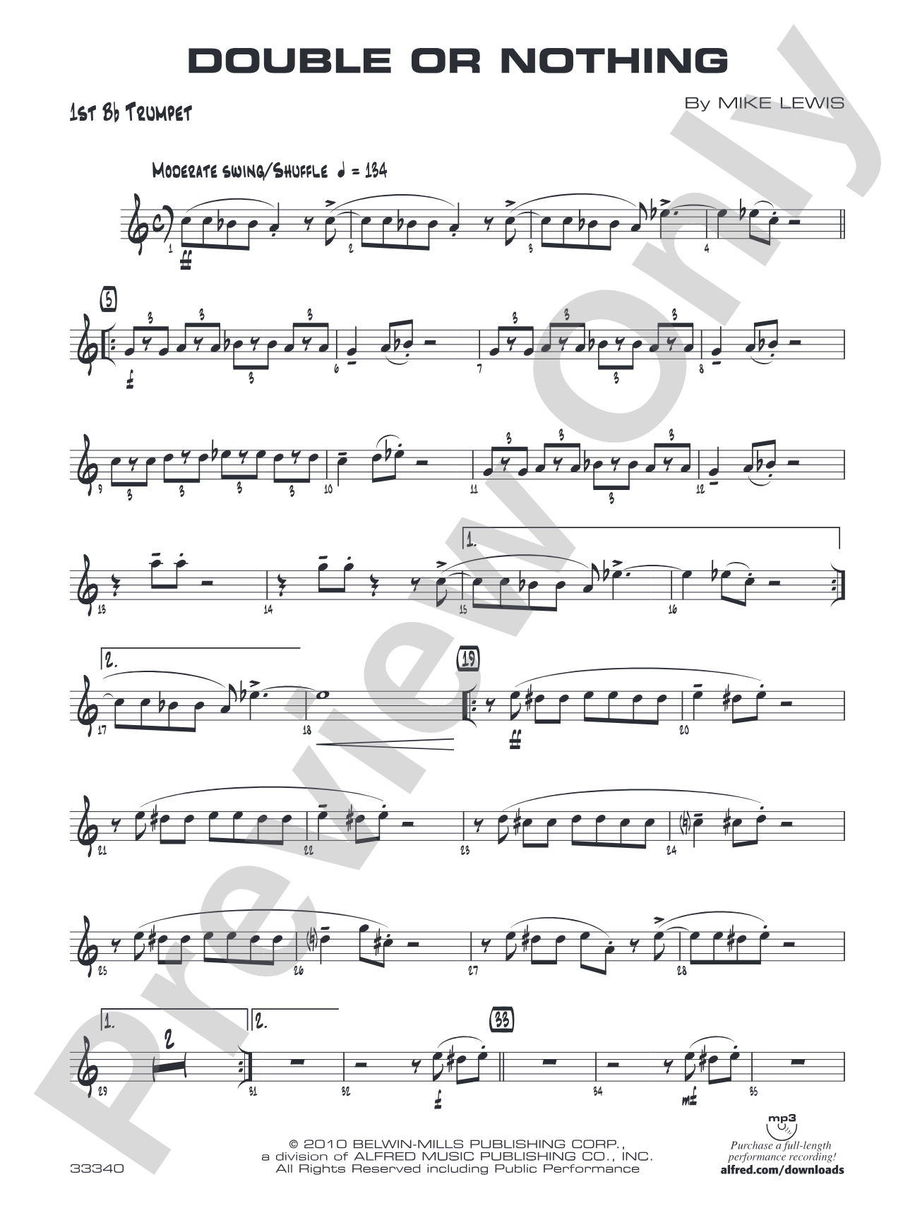 Double or Nothing: 1st B-flat Trumpet