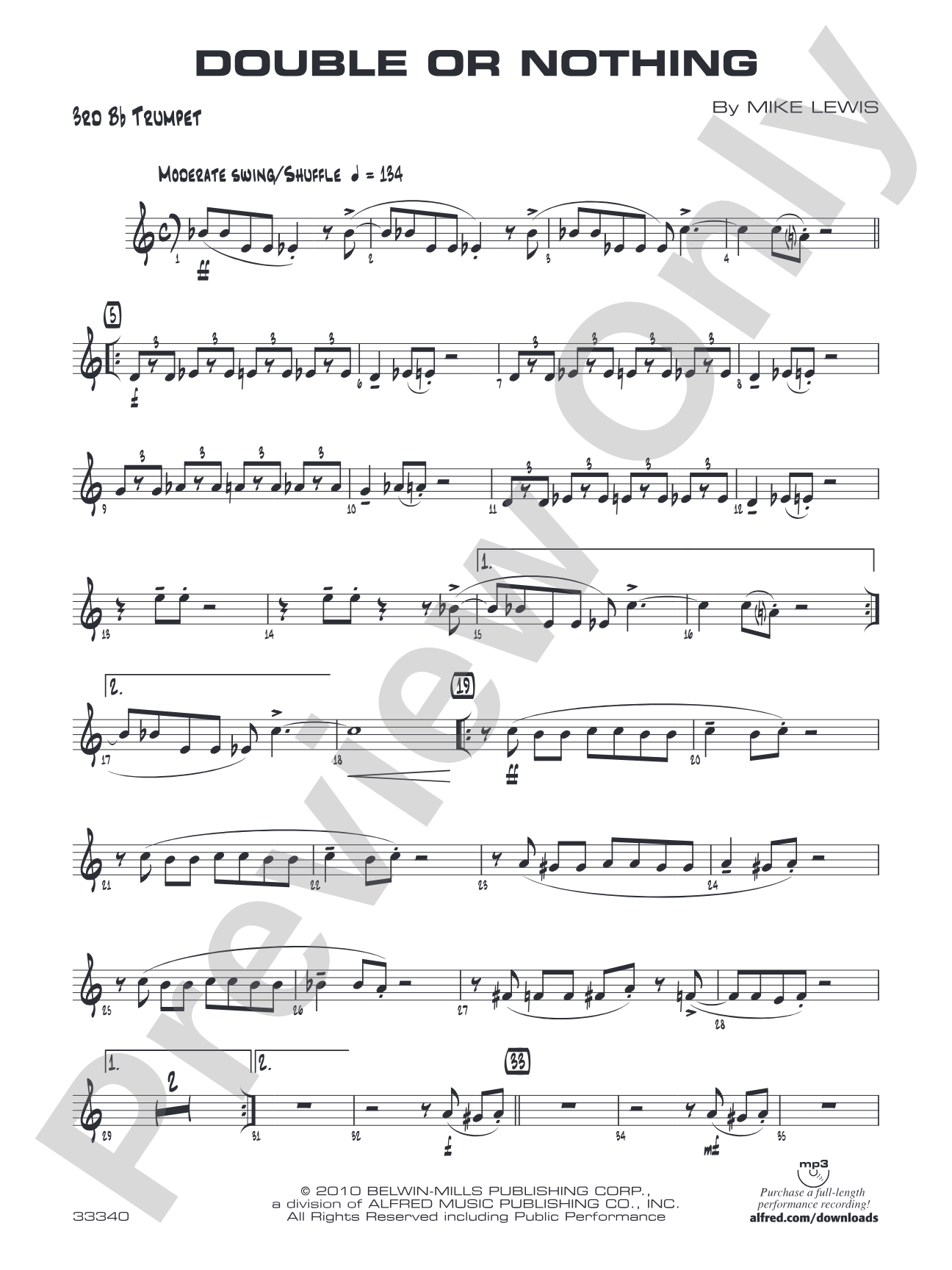 Double or Nothing: 3rd B-flat Trumpet