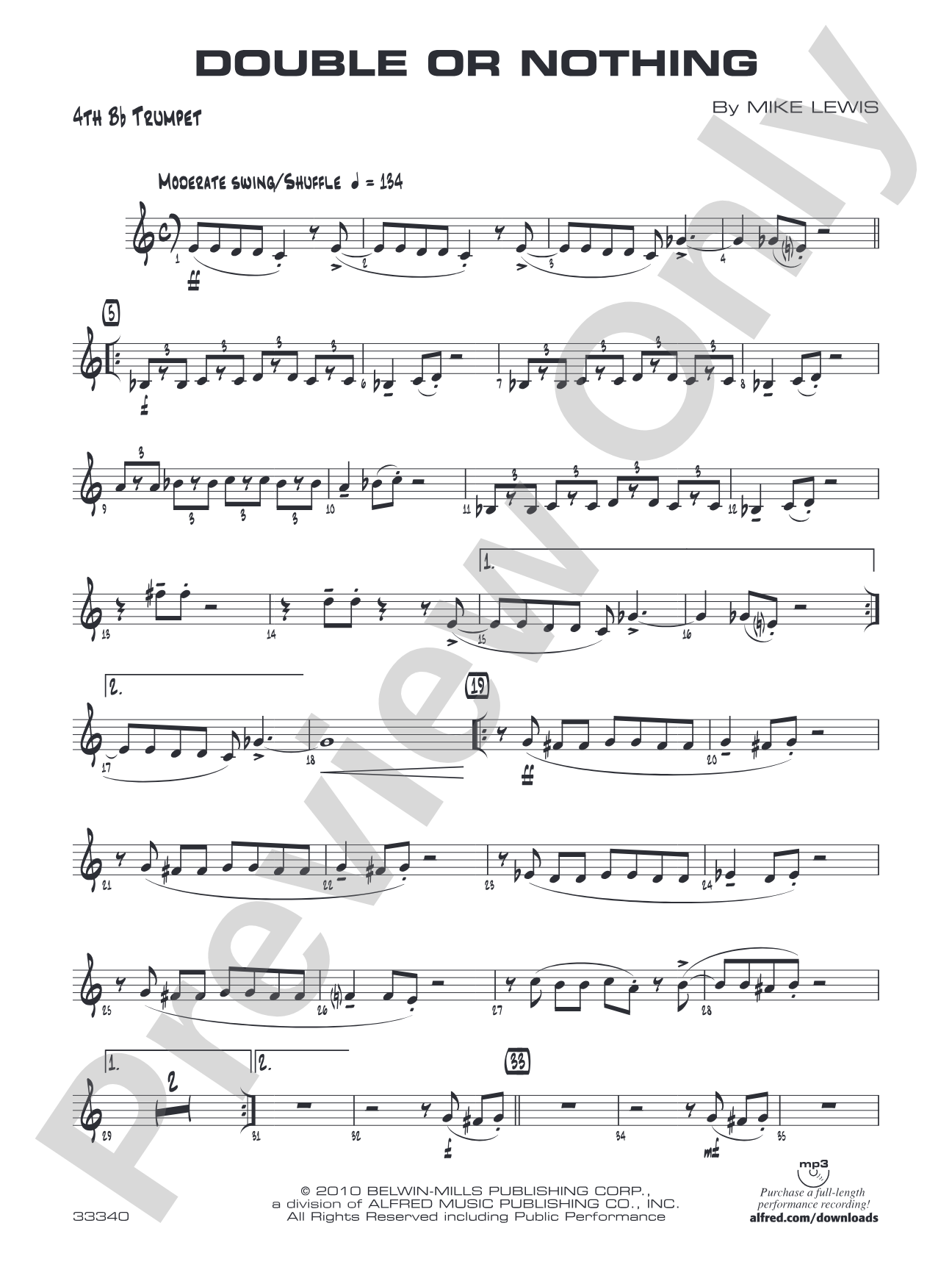 Double or Nothing: 4th B-flat Trumpet