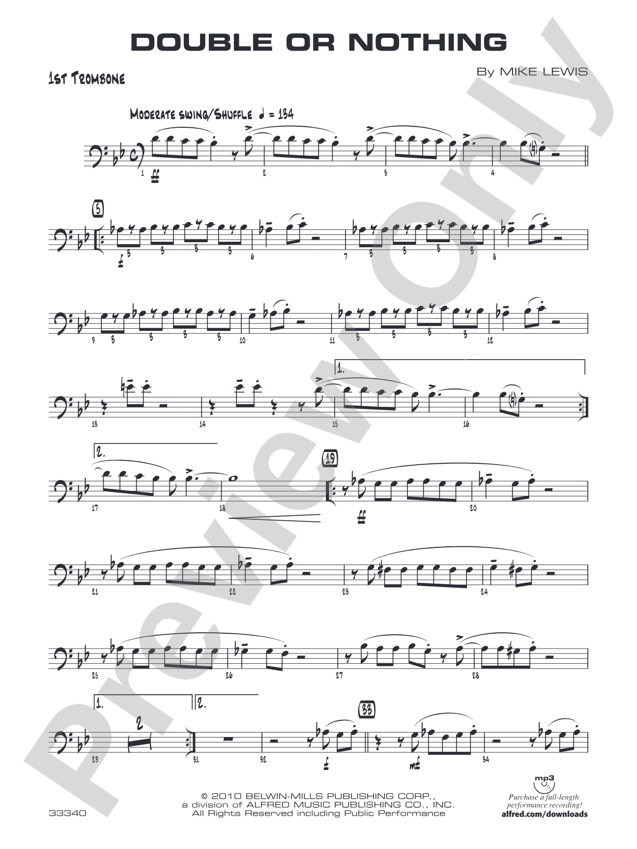 Double or Nothing: 1st Trombone
