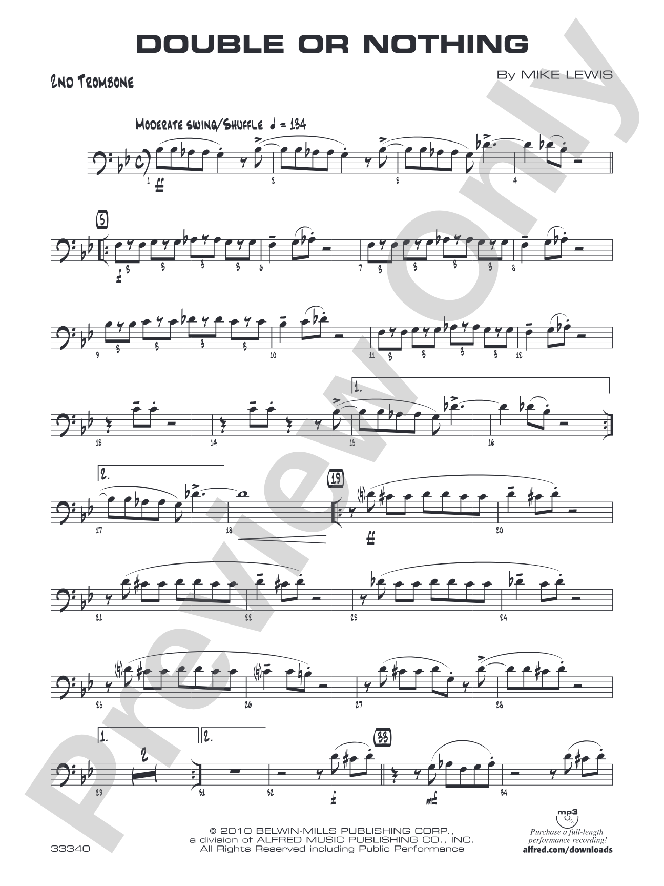 Double or Nothing: 2nd Trombone