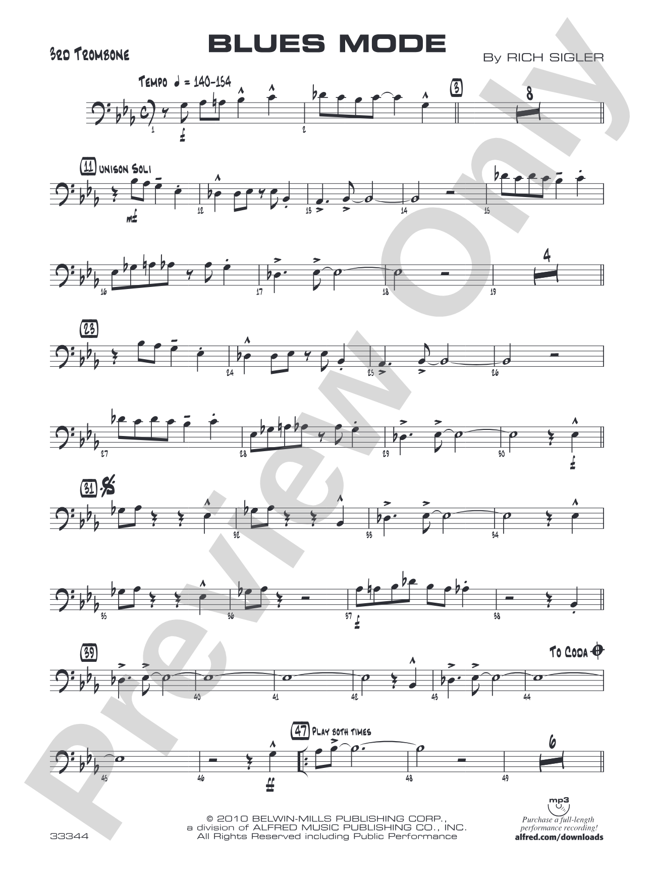 Blues Mode: 3rd Trombone
