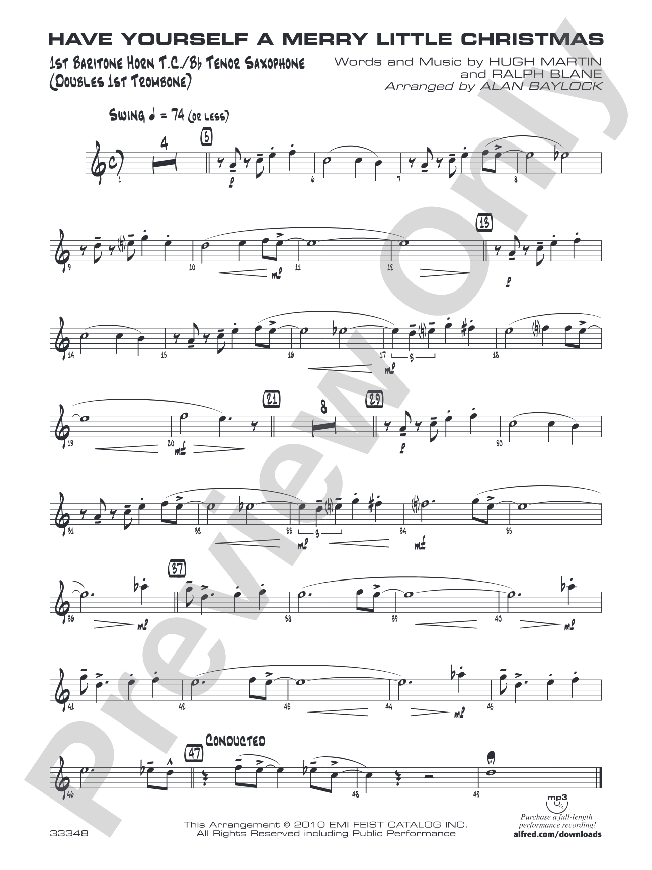 Have Yourself a Merry Little Christmas: Baritone T.C.