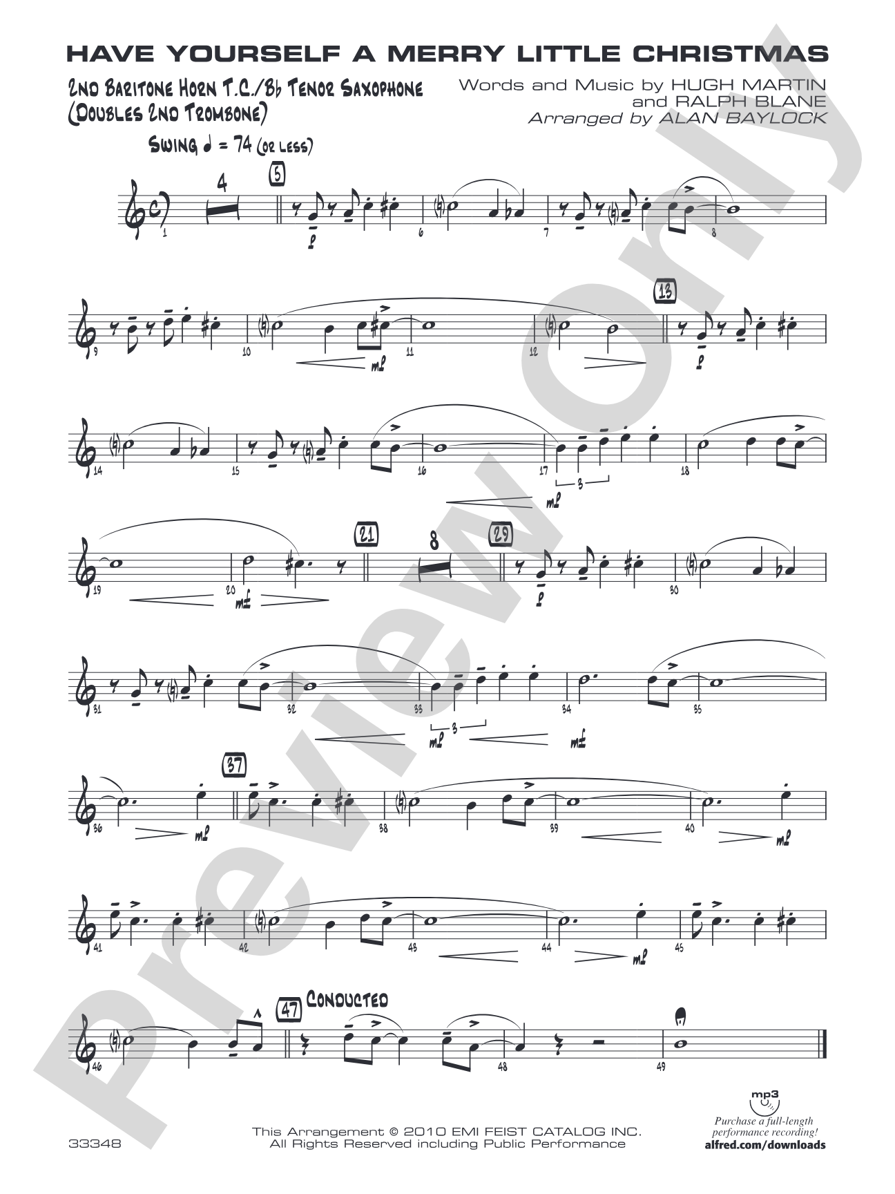 Have Yourself a Merry Little Christmas: 2nd Baritone T.C.