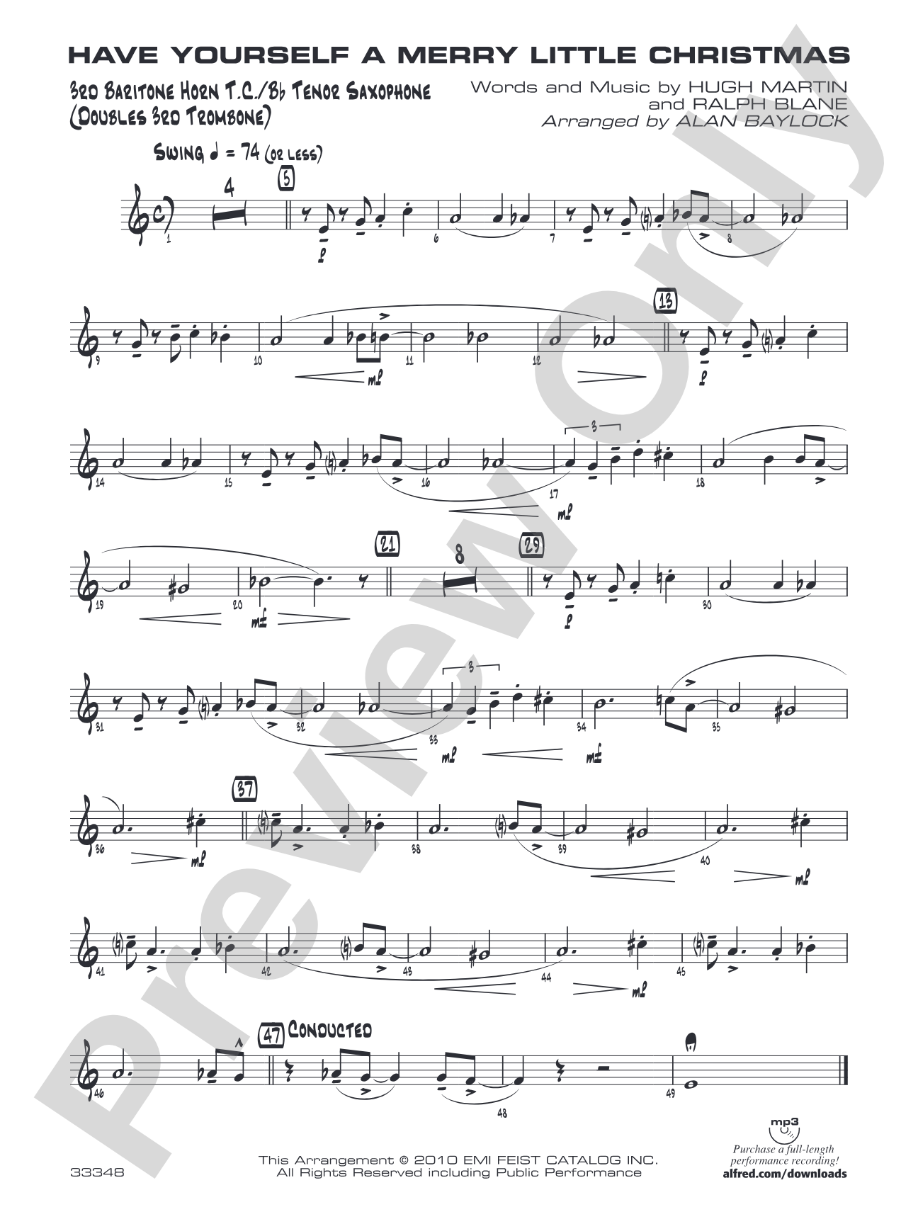 Have Yourself a Merry Little Christmas: 3rd Baritone T.C.