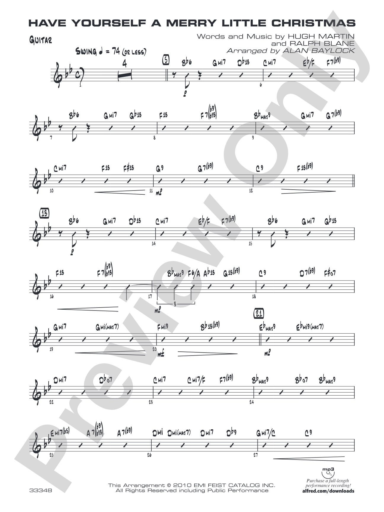Have Yourself a Merry Little Christmas: Guitar