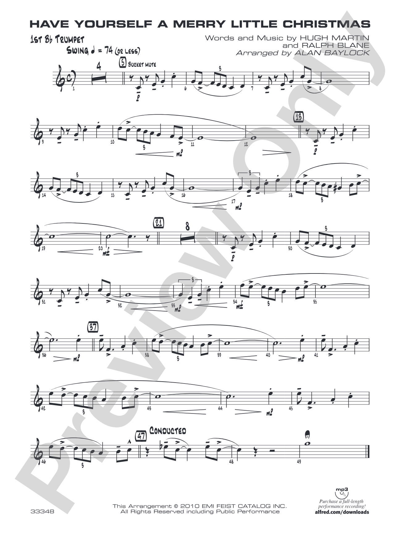 Have Yourself a Merry Little Christmas: 1st B-flat Trumpet