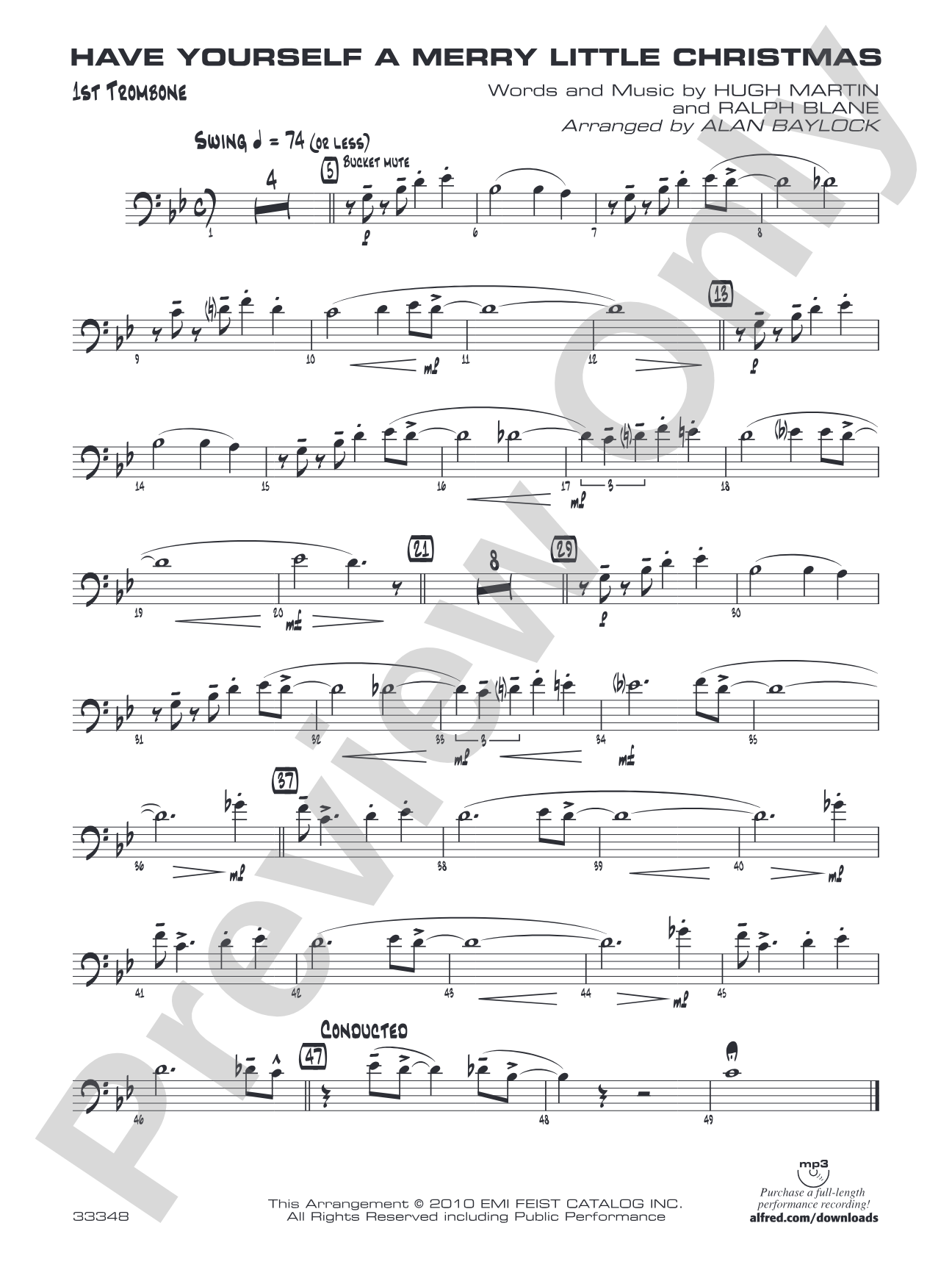 Have Yourself a Merry Little Christmas: 1st Trombone