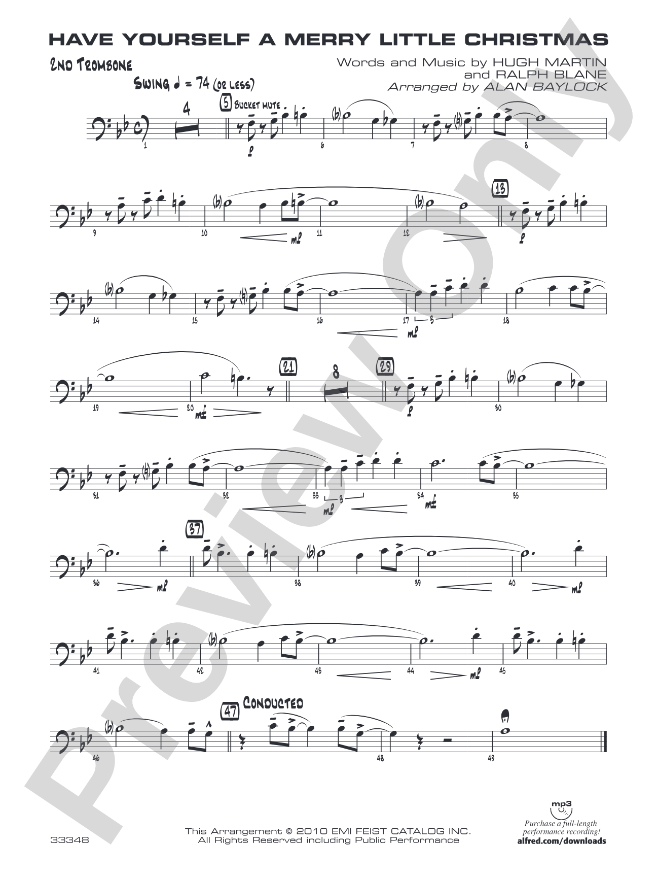 Have Yourself a Merry Little Christmas: 2nd Trombone