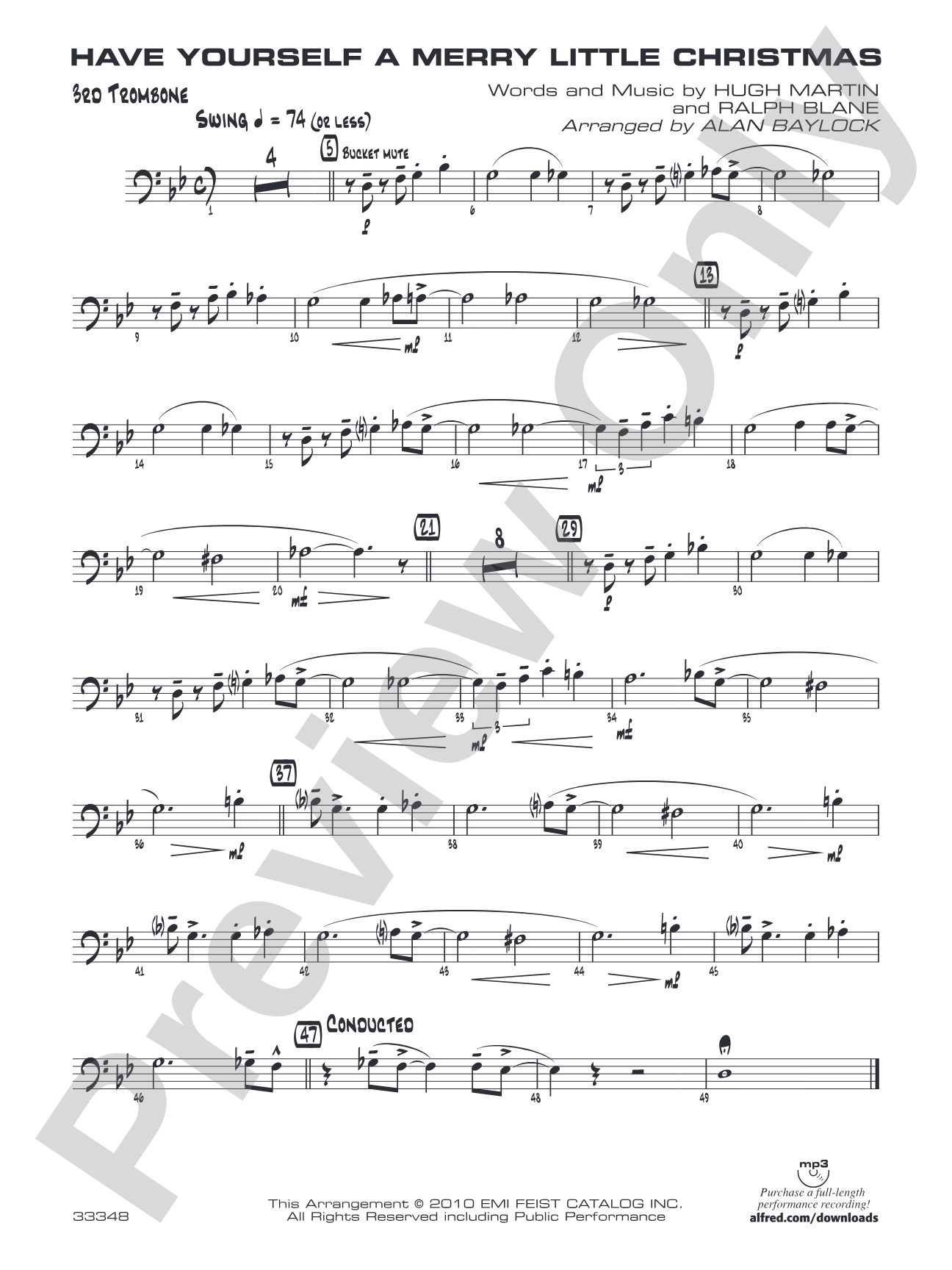 Have Yourself a Merry Little Christmas: 3rd Trombone