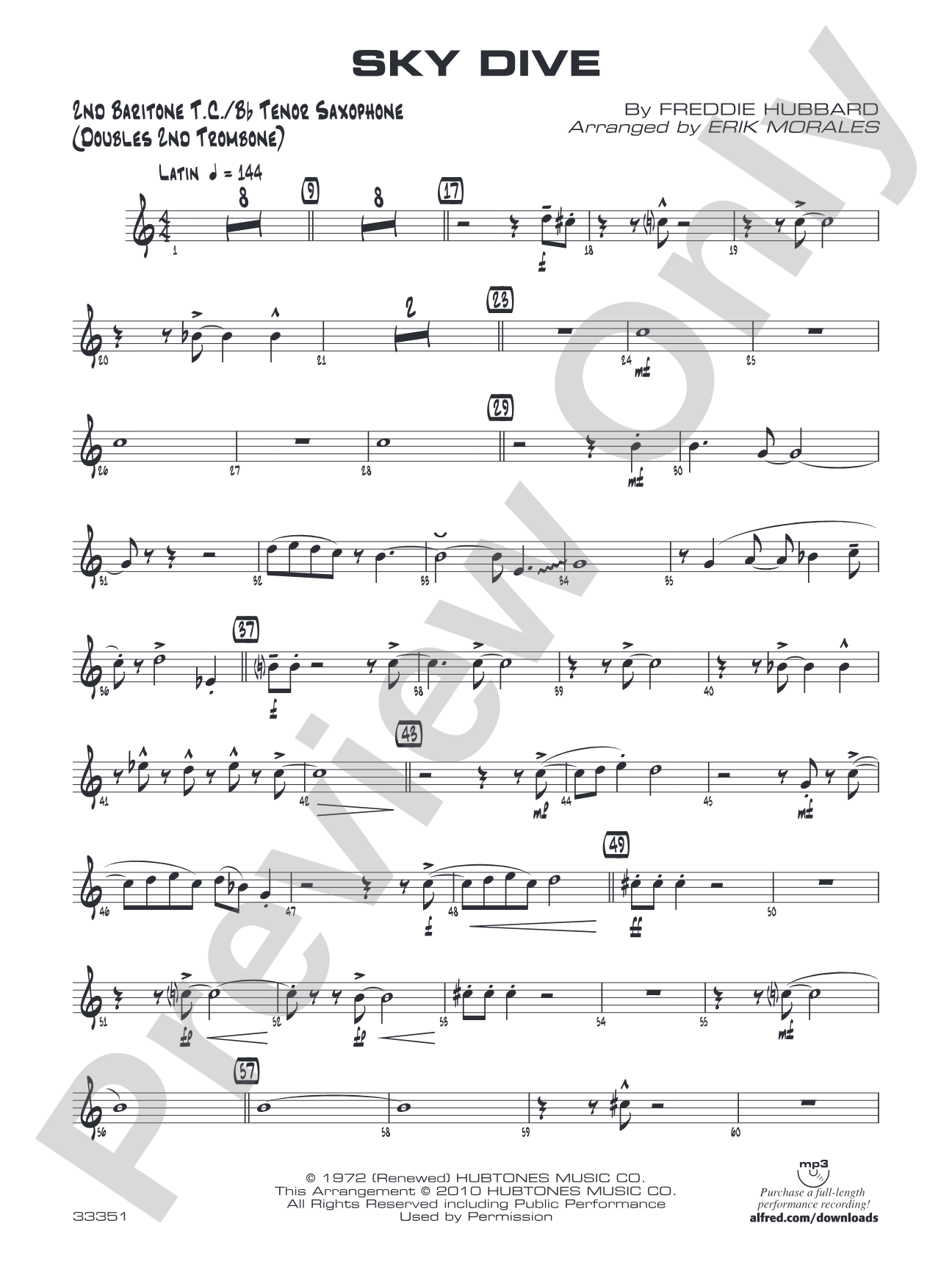 Sky Dive: 2nd Baritone T.C.