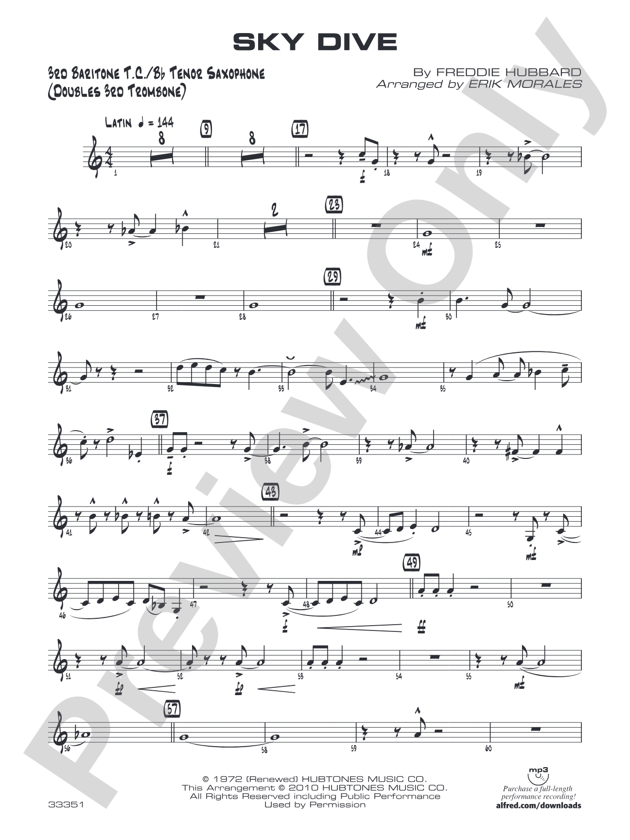 Sky Dive: 3rd Baritone T.C.