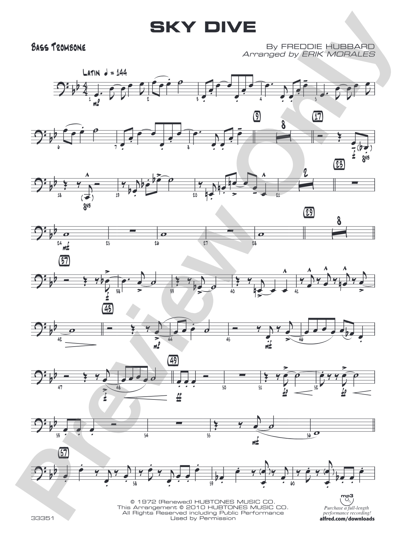 Sky Dive: Bass Trombone