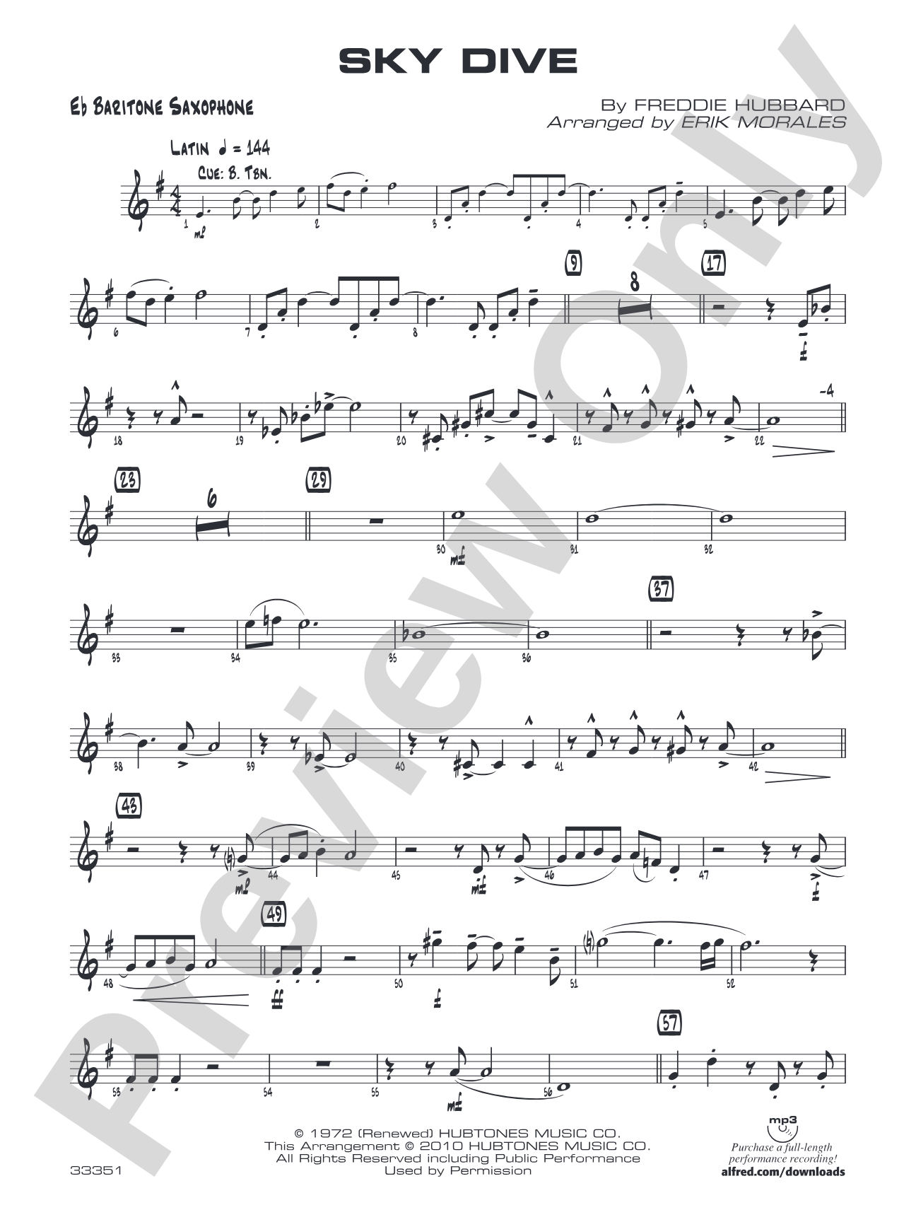 Sky Dive: E-flat Baritone Saxophone